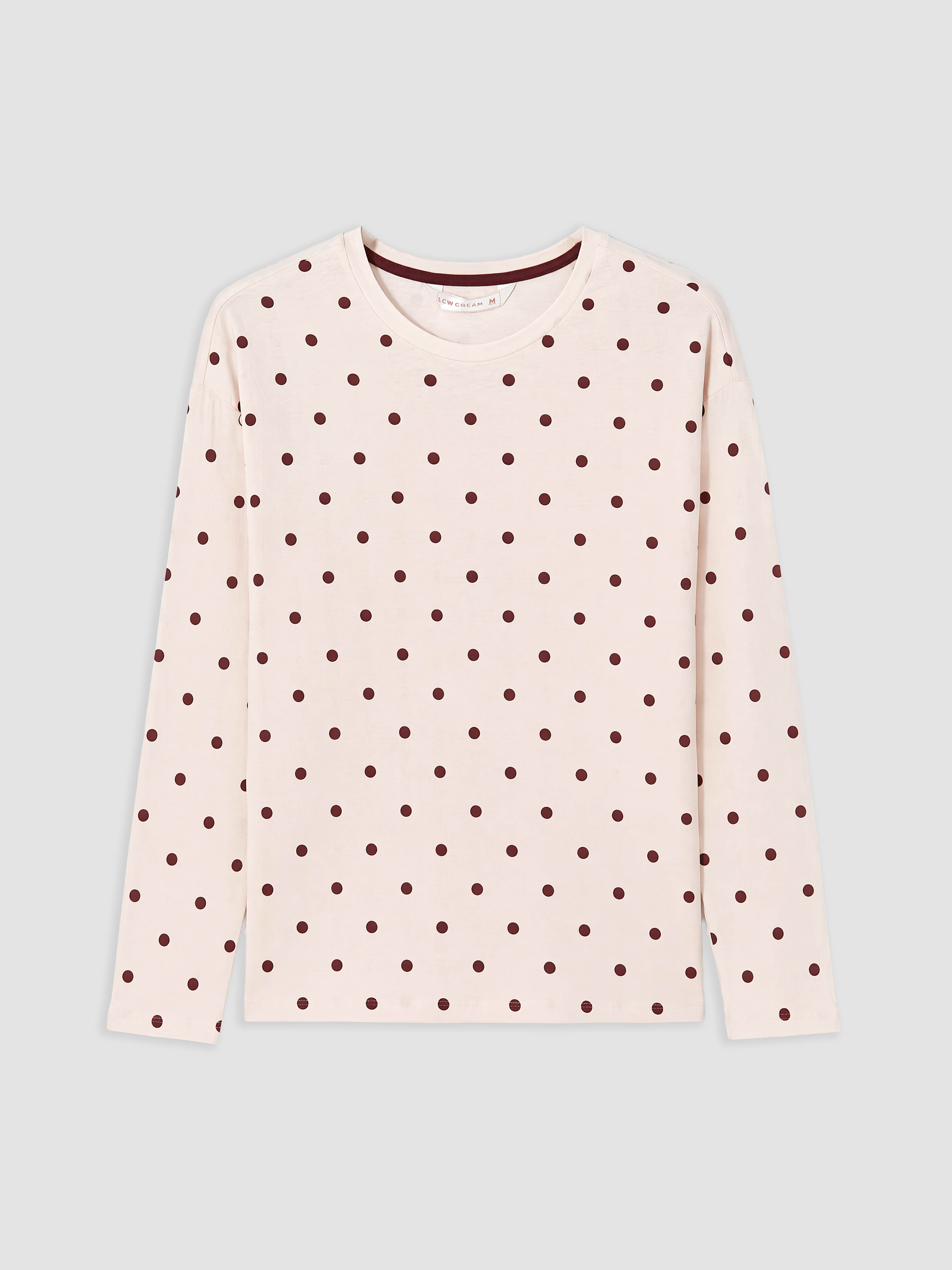 LCW DREAM Bisiklet Yaka Desenli Kadın Pijama Takım görsel 2