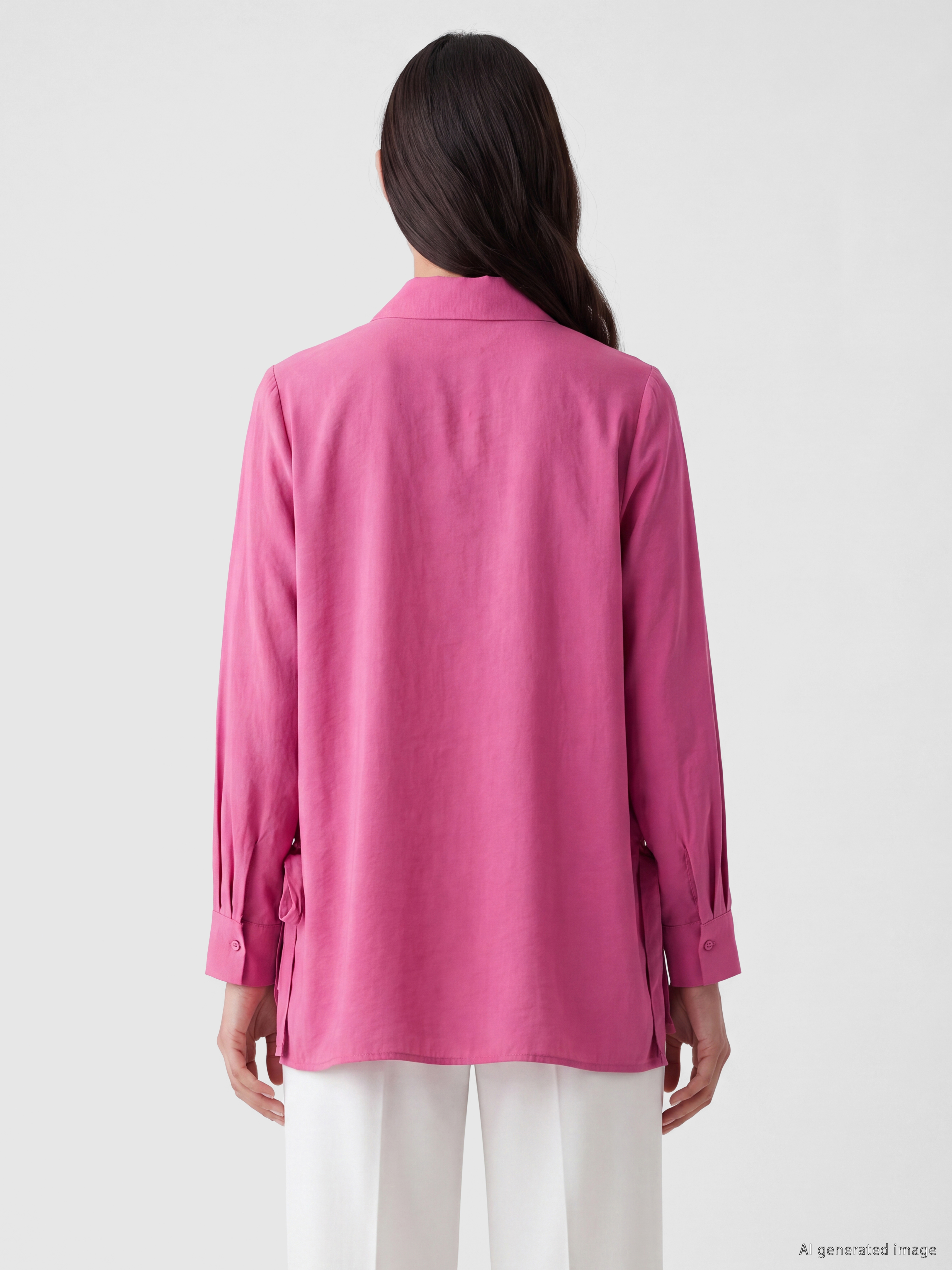 LCW EVERYDAY Oversize Modal Karışımlı Kadın Gömlek Tunik görsel 4