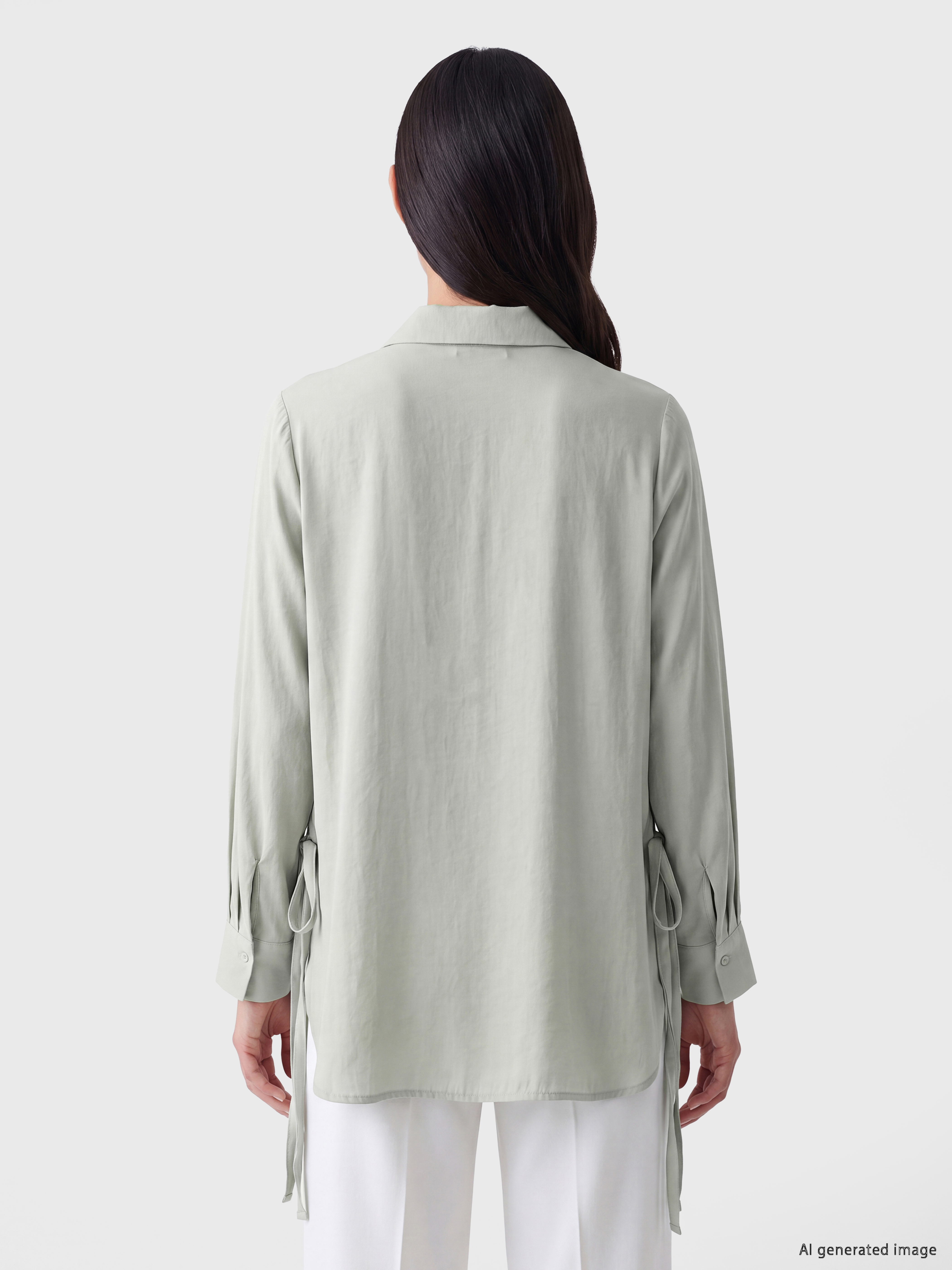LCW EVERYDAY Oversize Modal Karışımlı Kadın Gömlek Tunik görsel 4