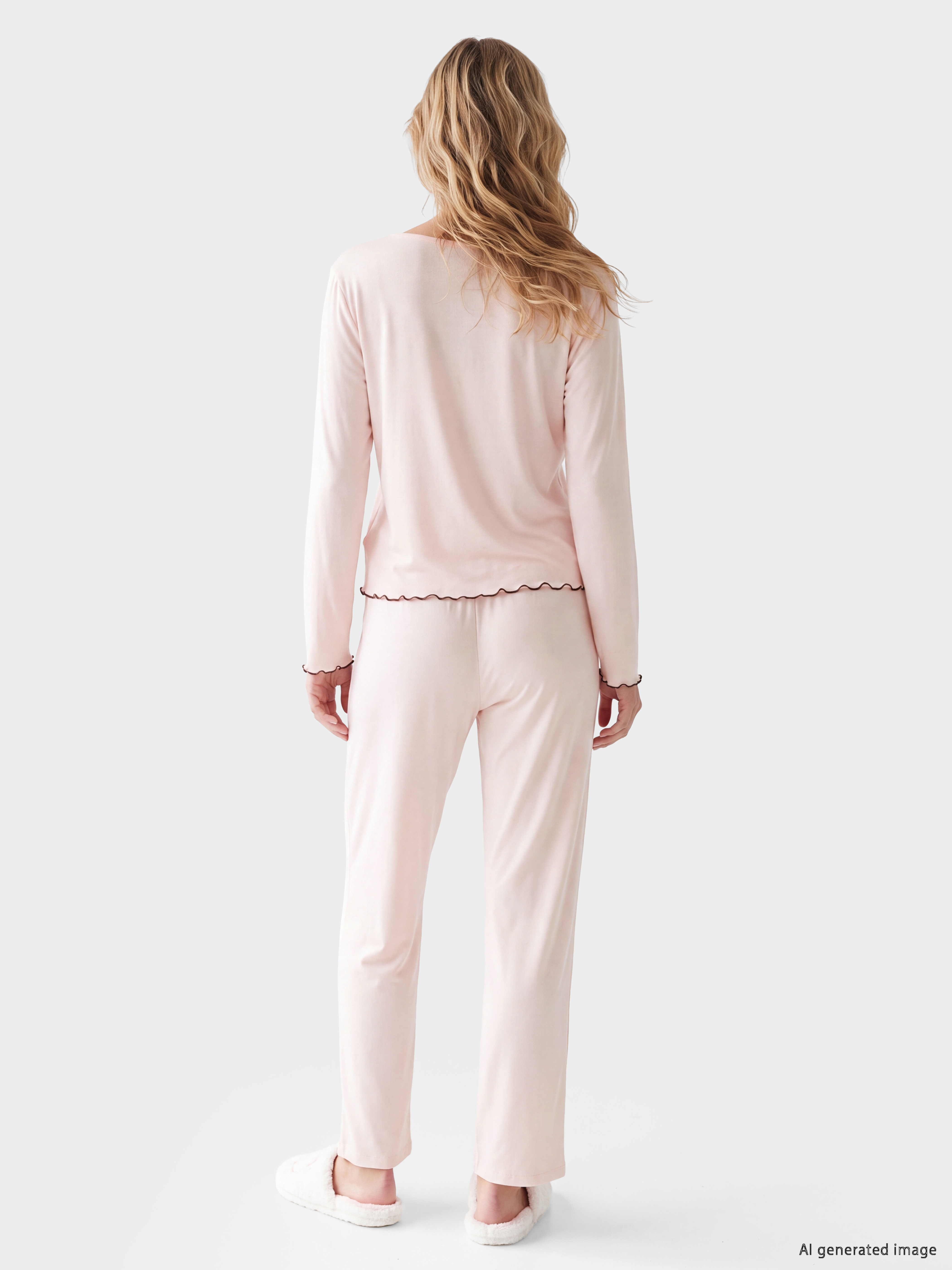 LCW DREAM V Yaka Kadın Pijama Takımı görsel 4