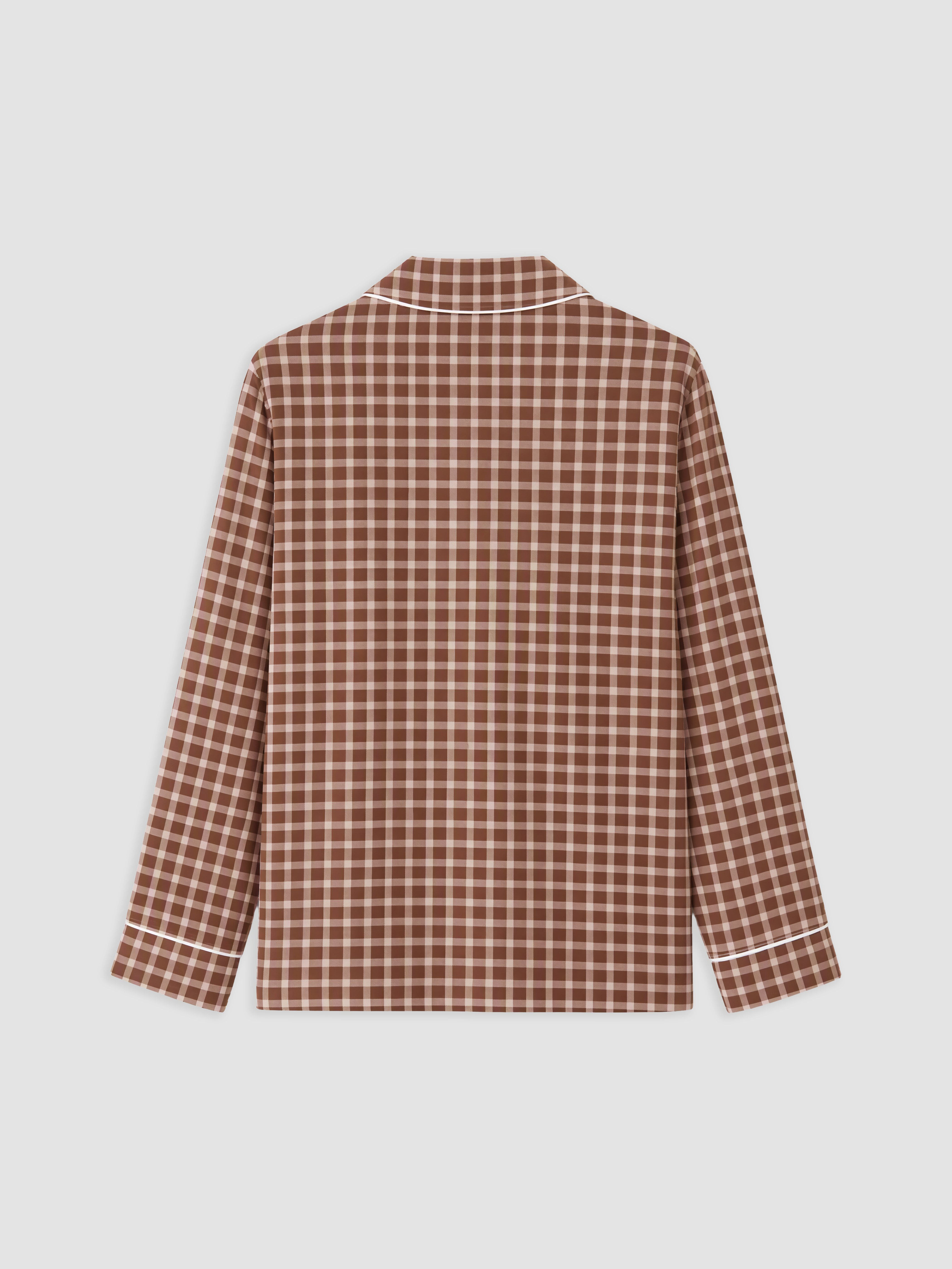 LCW DREAM Gömlek Yaka Ekose Kadın Pijama Takımı görsel 7