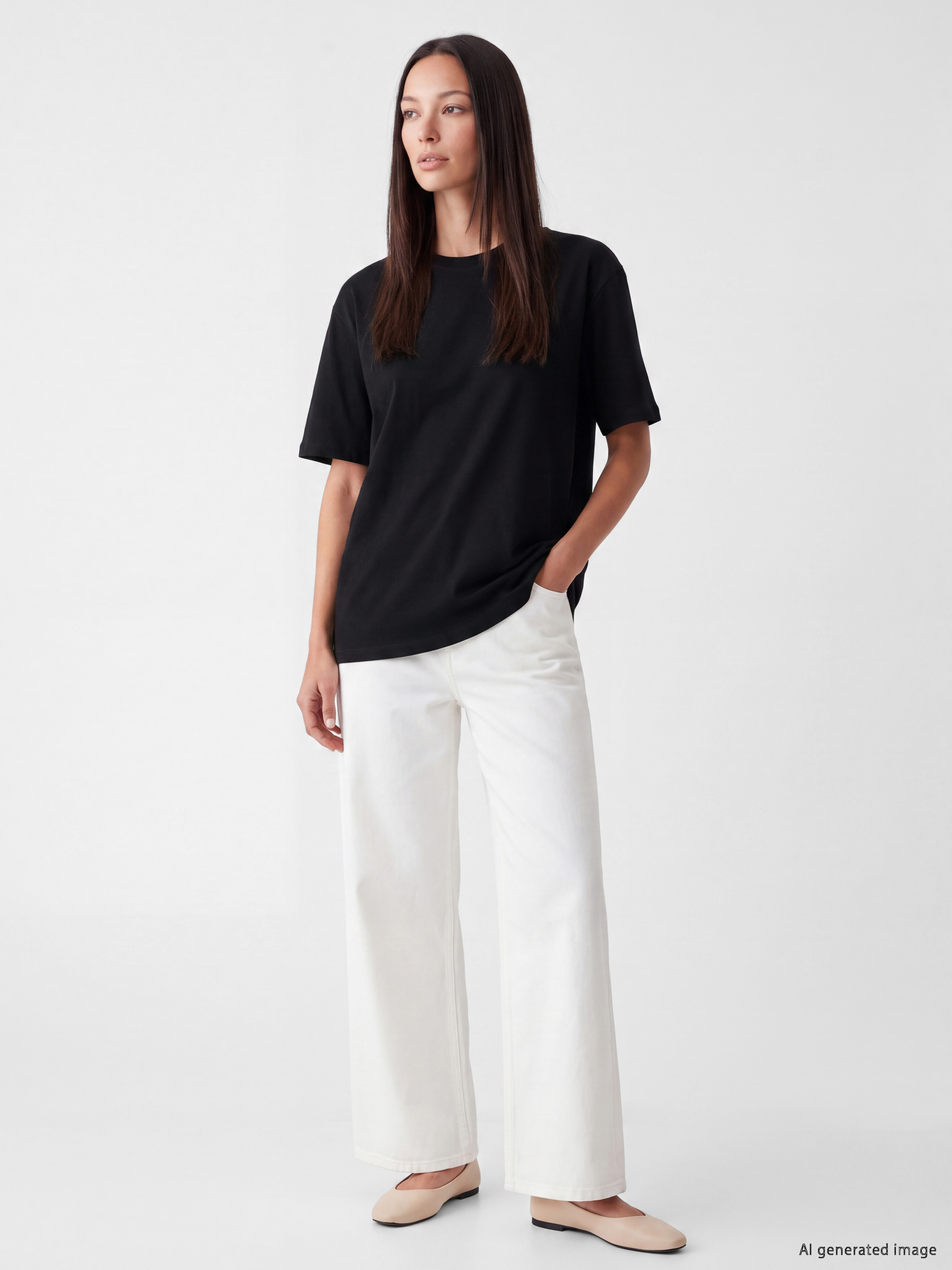 LC WAIKIKI %100 Pamuklu Oversize Kadın Tişört görsel 2