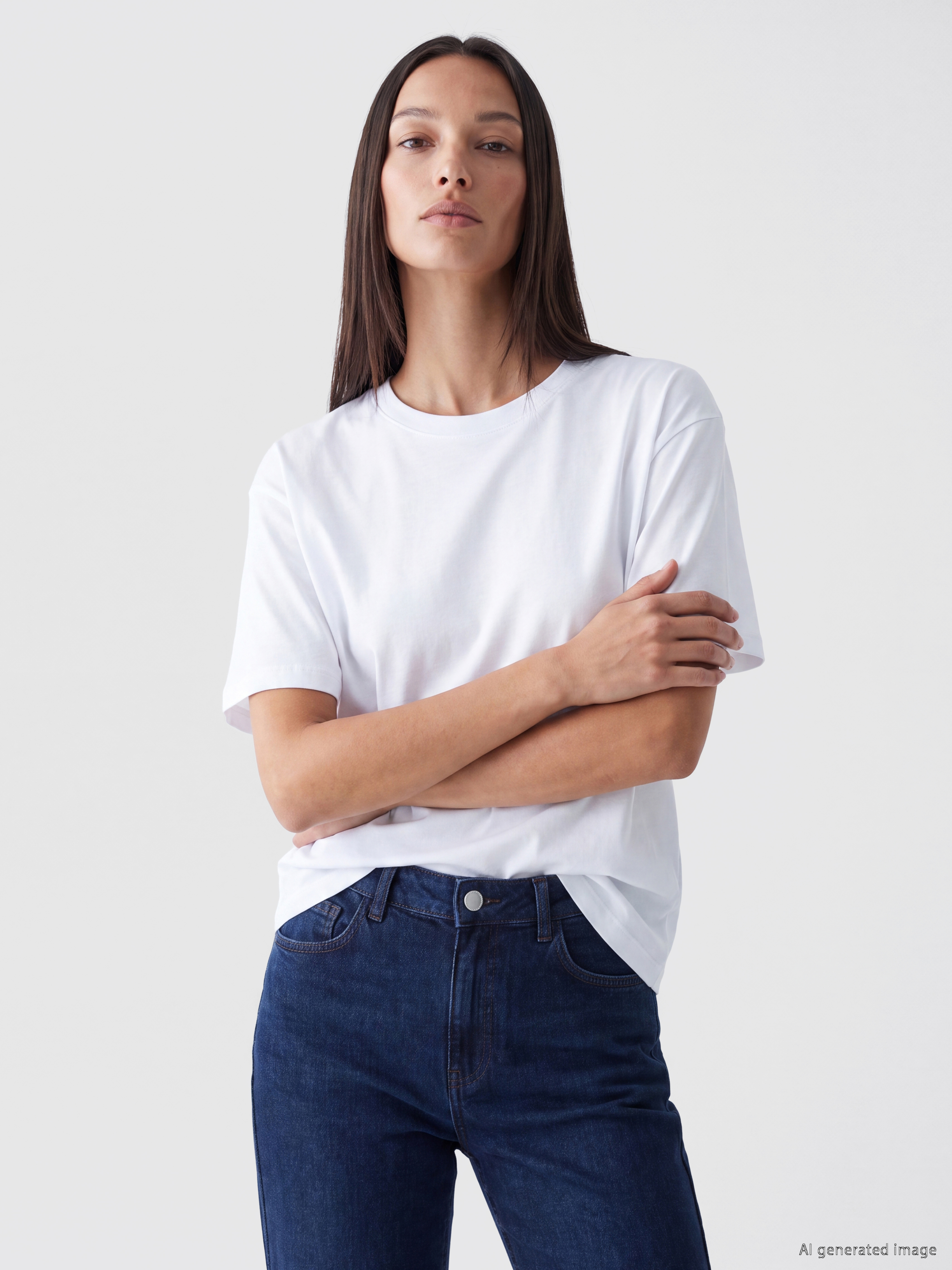 LC WAIKIKI %100 Pamuklu Oversize Kadın Tişört