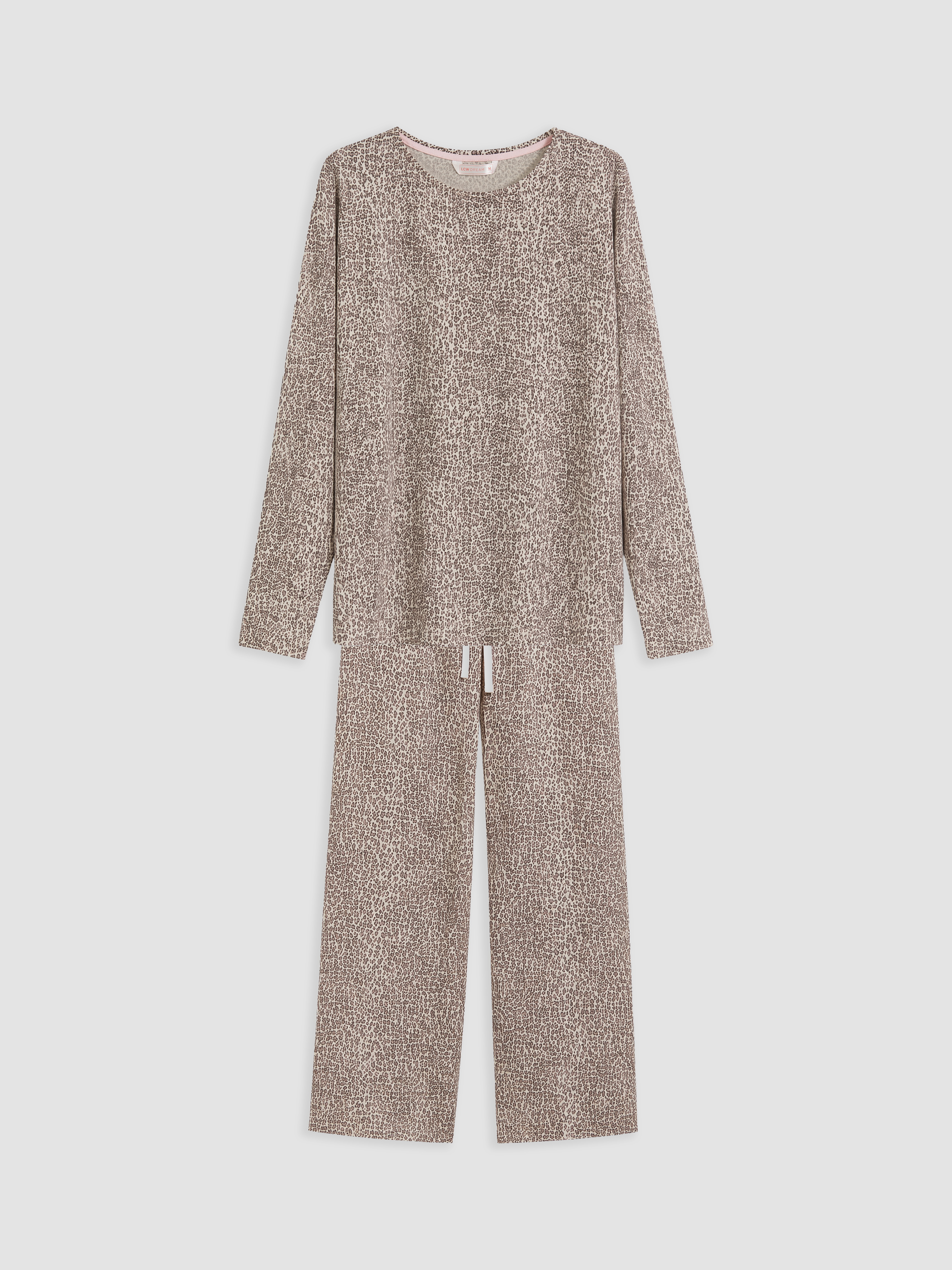 LCW DREAM Leopar Desenli Kadın Pijama Takım görsel 5