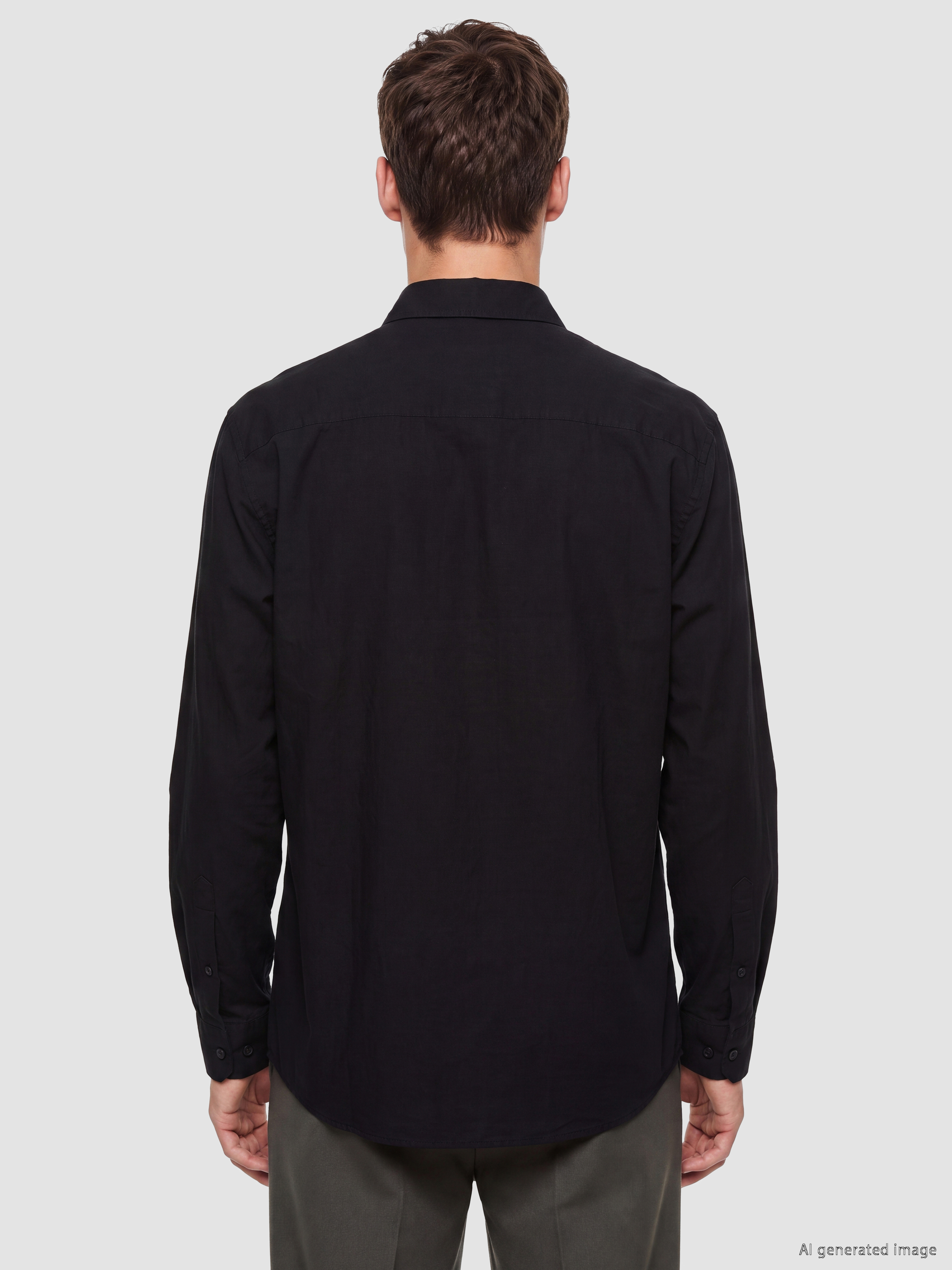 LCW Vision Regular Fit Keten Görünümlü Erkek Gömlek görsel 4