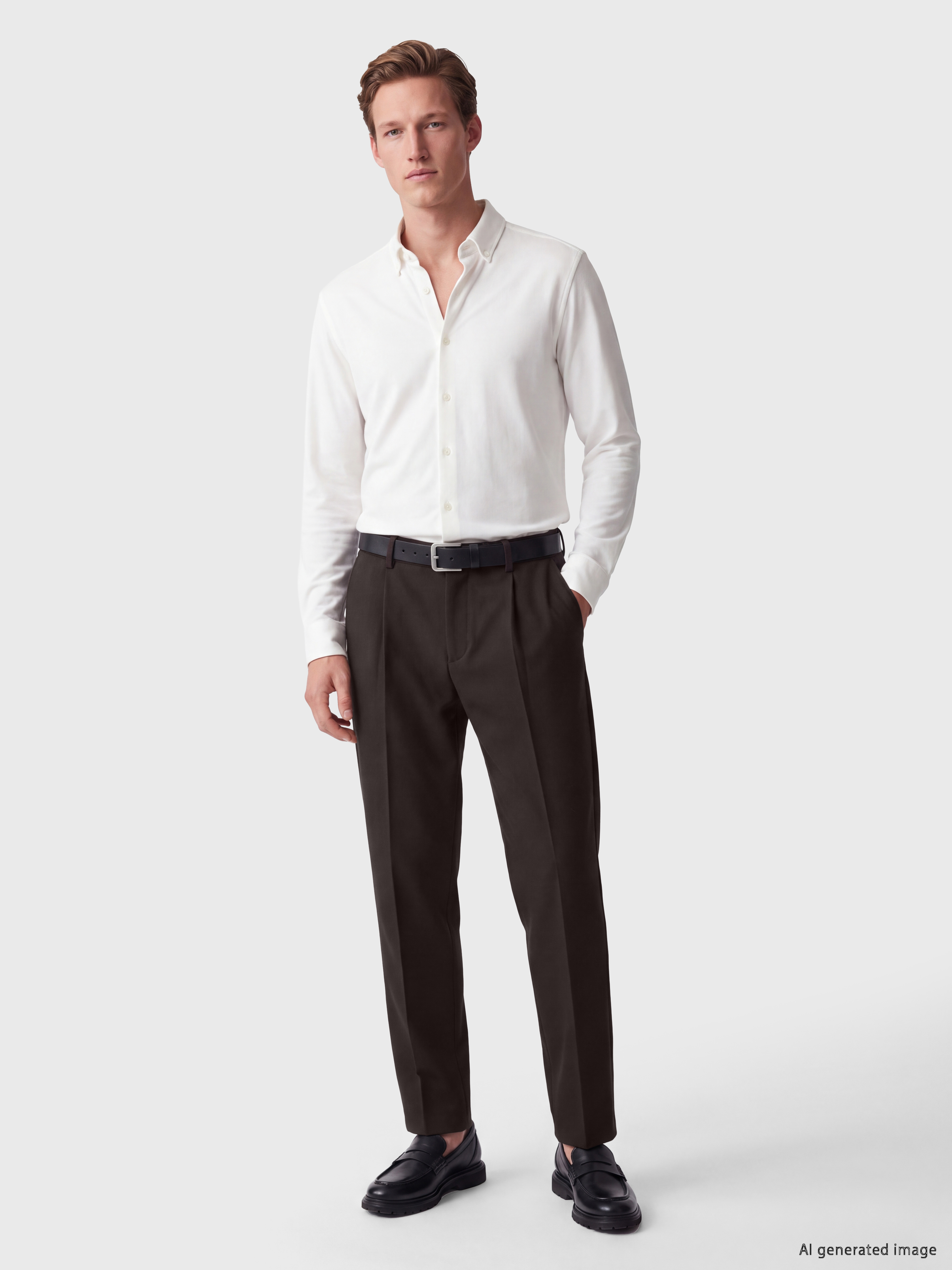 SOUTHBLUE Regular Fit Erkek Pileli Kumaş Pantolon görsel 2