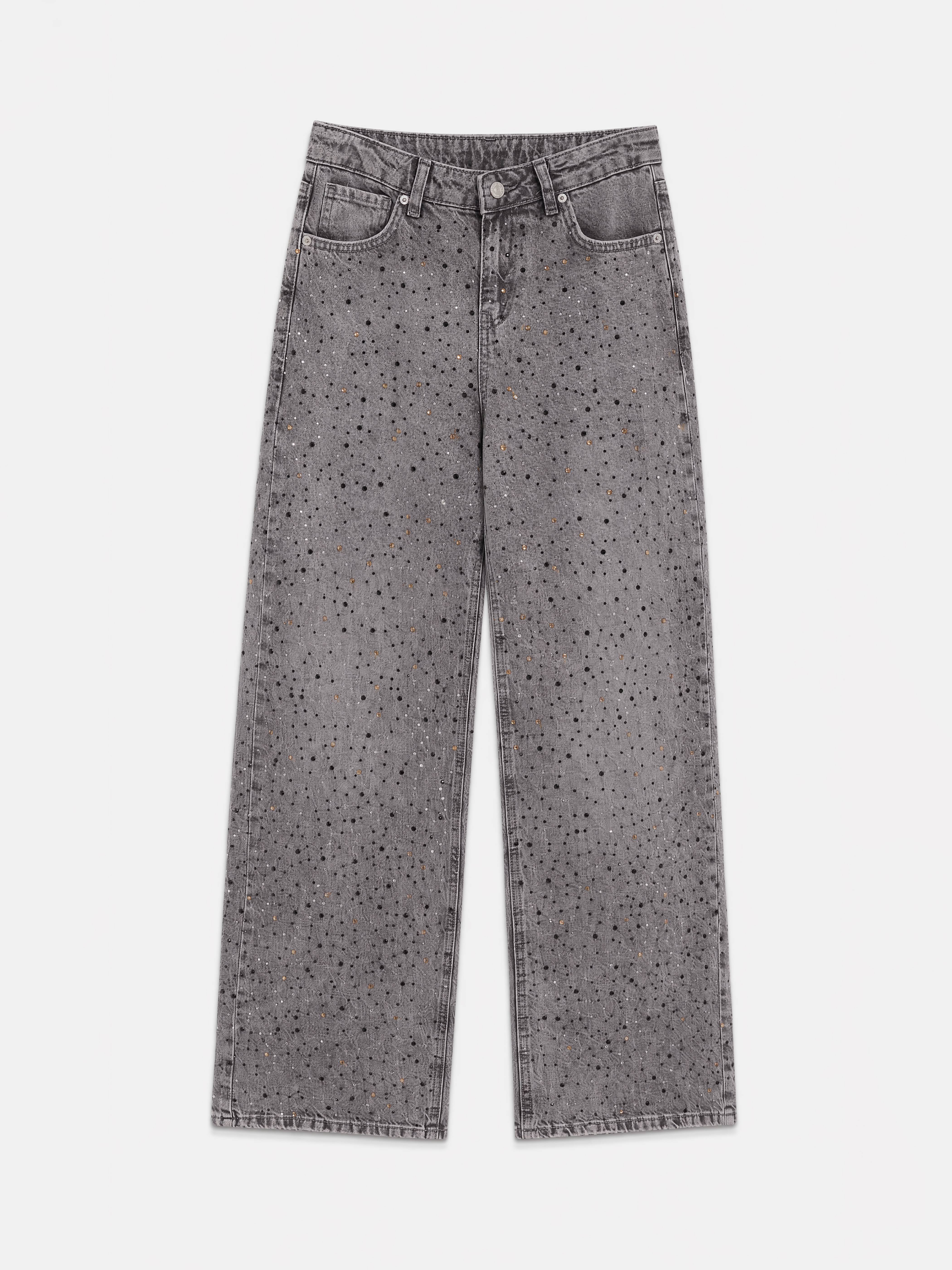 LCW Jeans Straight Fit Taşlı Kadın Jean Pantolon görsel 5
