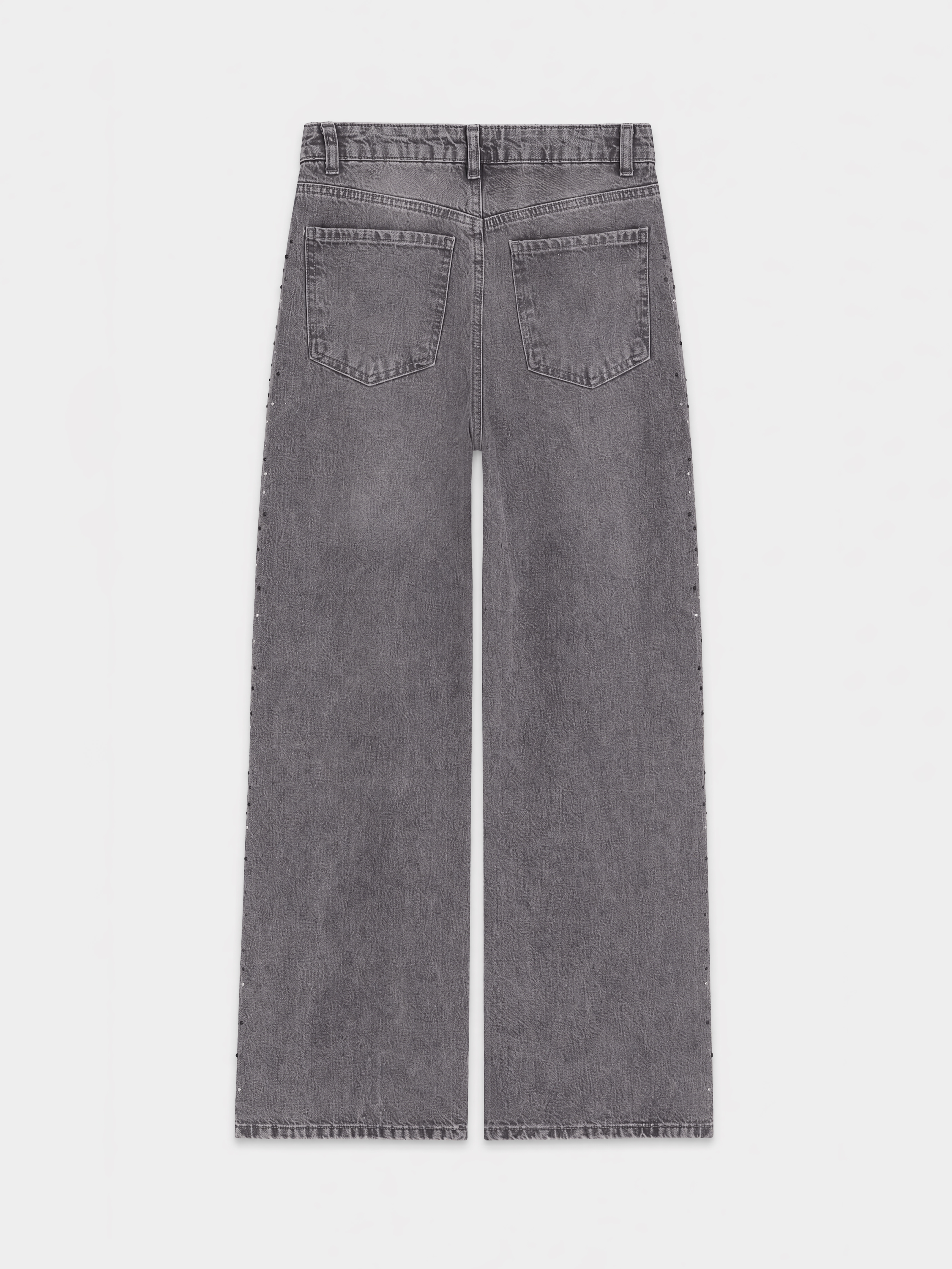 LCW Jeans Straight Fit Taşlı Kadın Jean Pantolon görsel 6