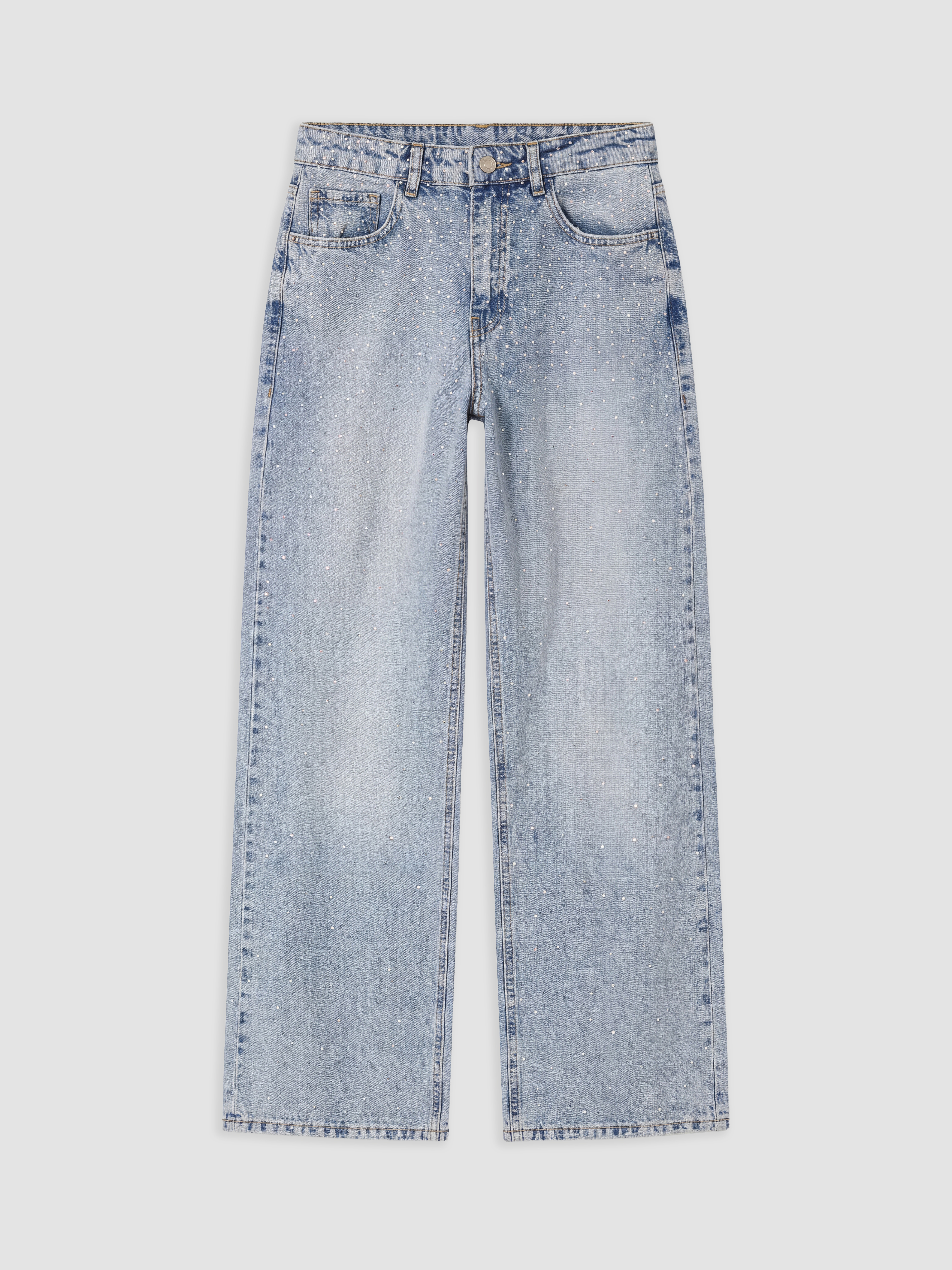 LCW Jeans Wideleg Taşlı Kadın Jean Pantolon görsel 5