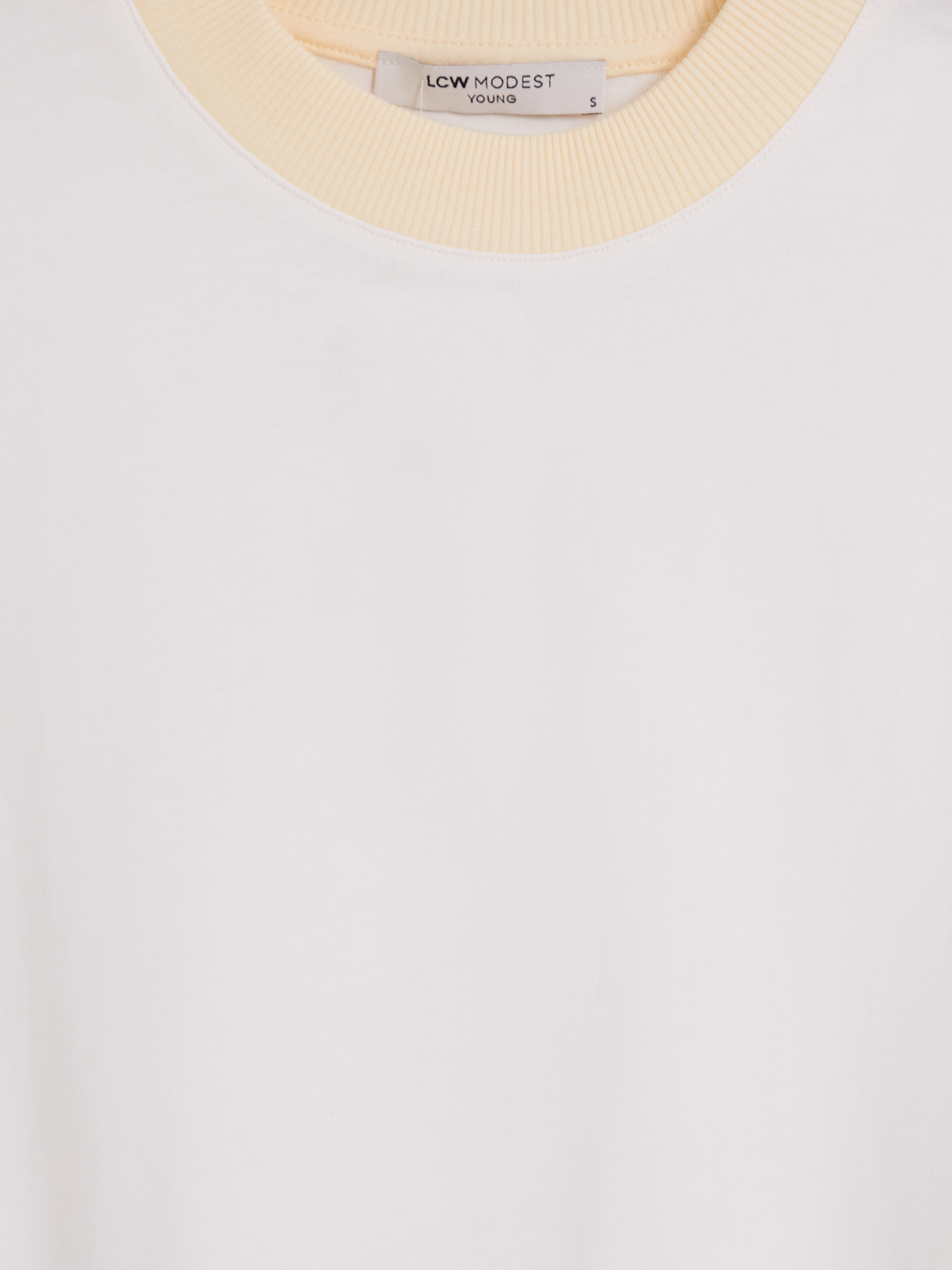 LCW Modest Renk Bloklu Oversize Kadın Sweatshirt Tunik görsel 7
