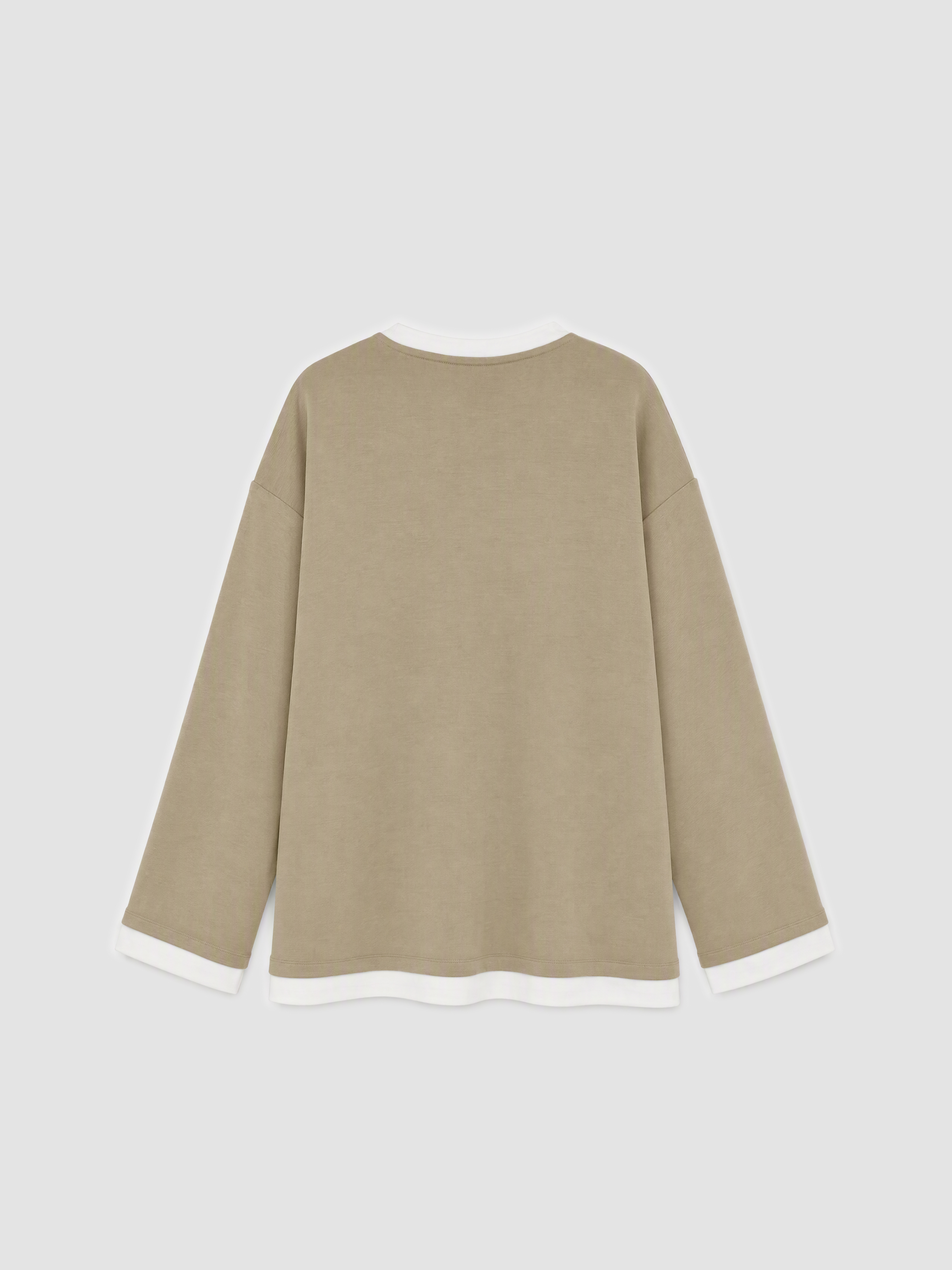 LCW Modest Oversize Soft Touch Kadın Sweatshirt Tunik görsel 6