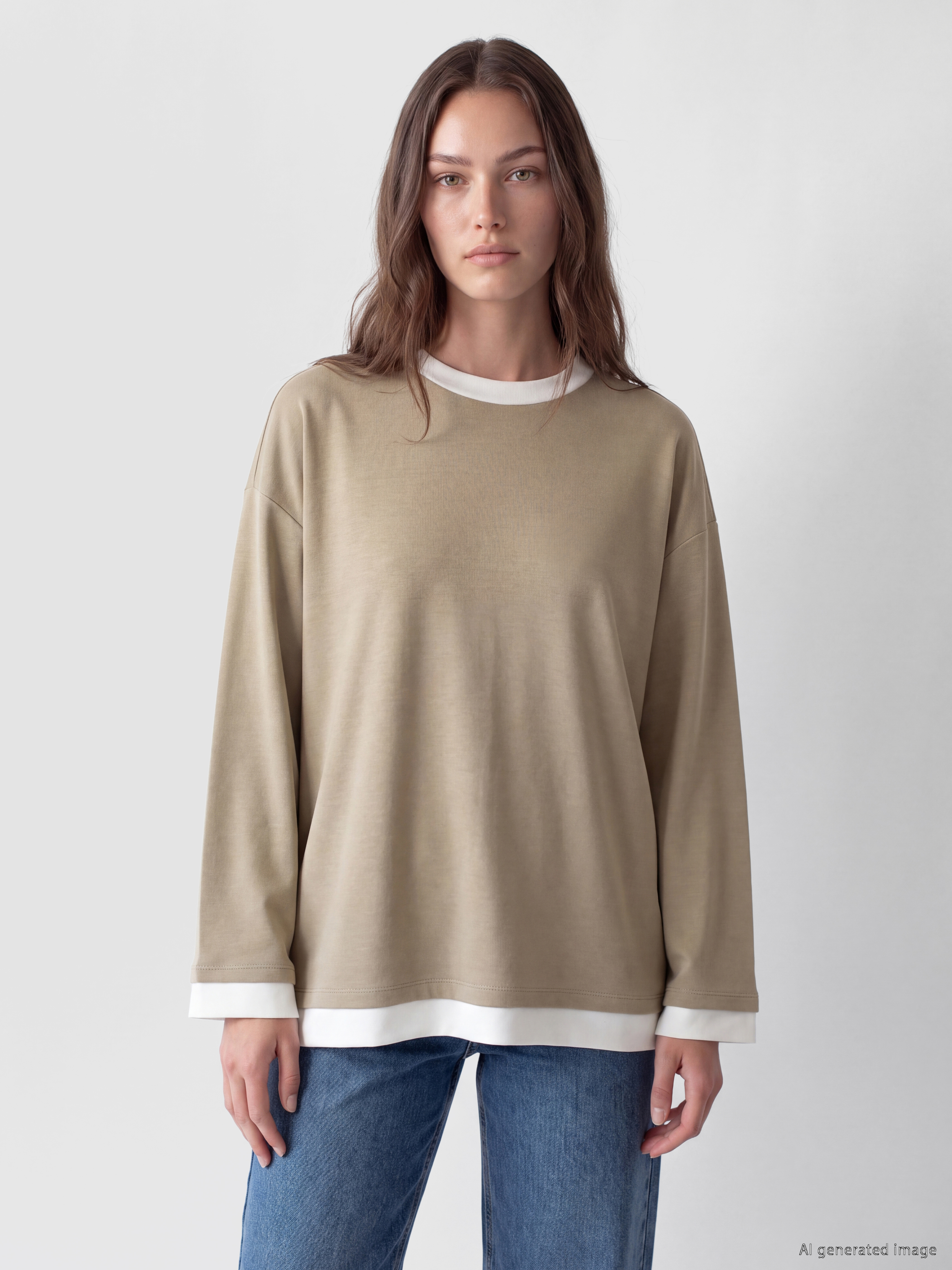 LCW Modest Oversize Soft Touch Kadın Sweatshirt Tunik
