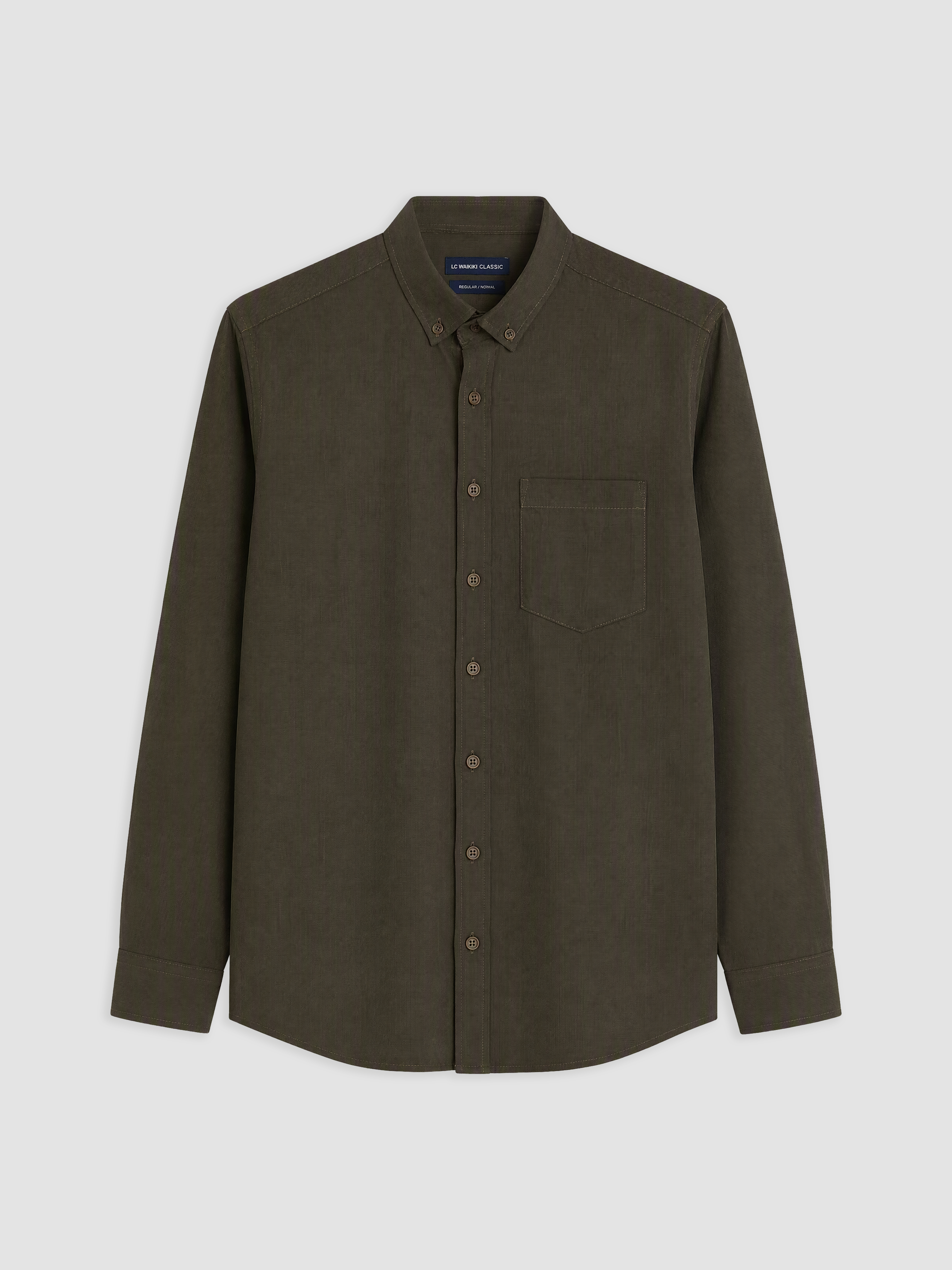LCWAIKIKI Classic Regular Fit Armürlü Erkek Gömlek görsel 4