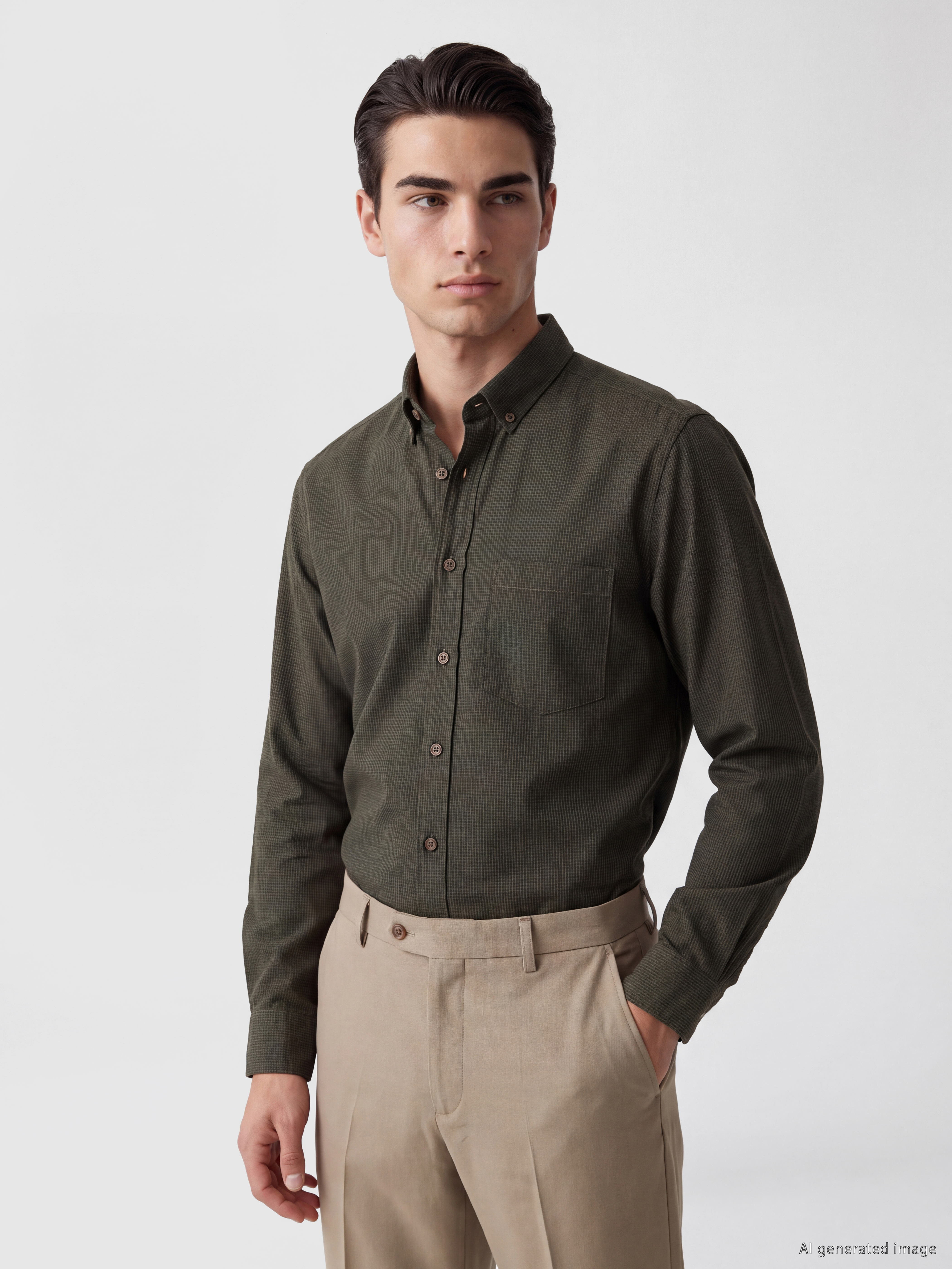 LCWAIKIKI Classic Regular Fit Armürlü Erkek Gömlek