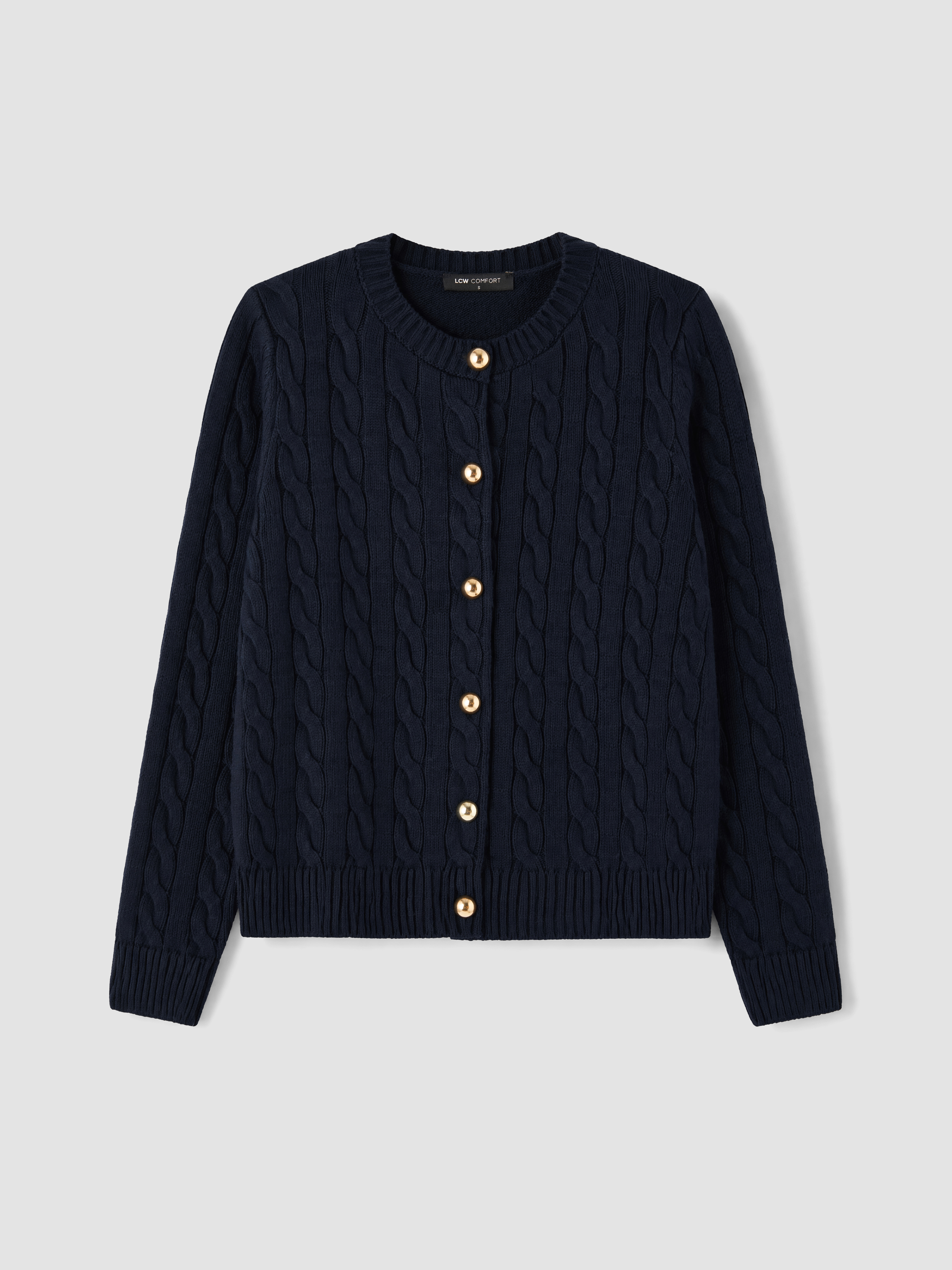 LCW Comfort Saç Örgüsü Desenli Kadın Triko Hırka görsel 5