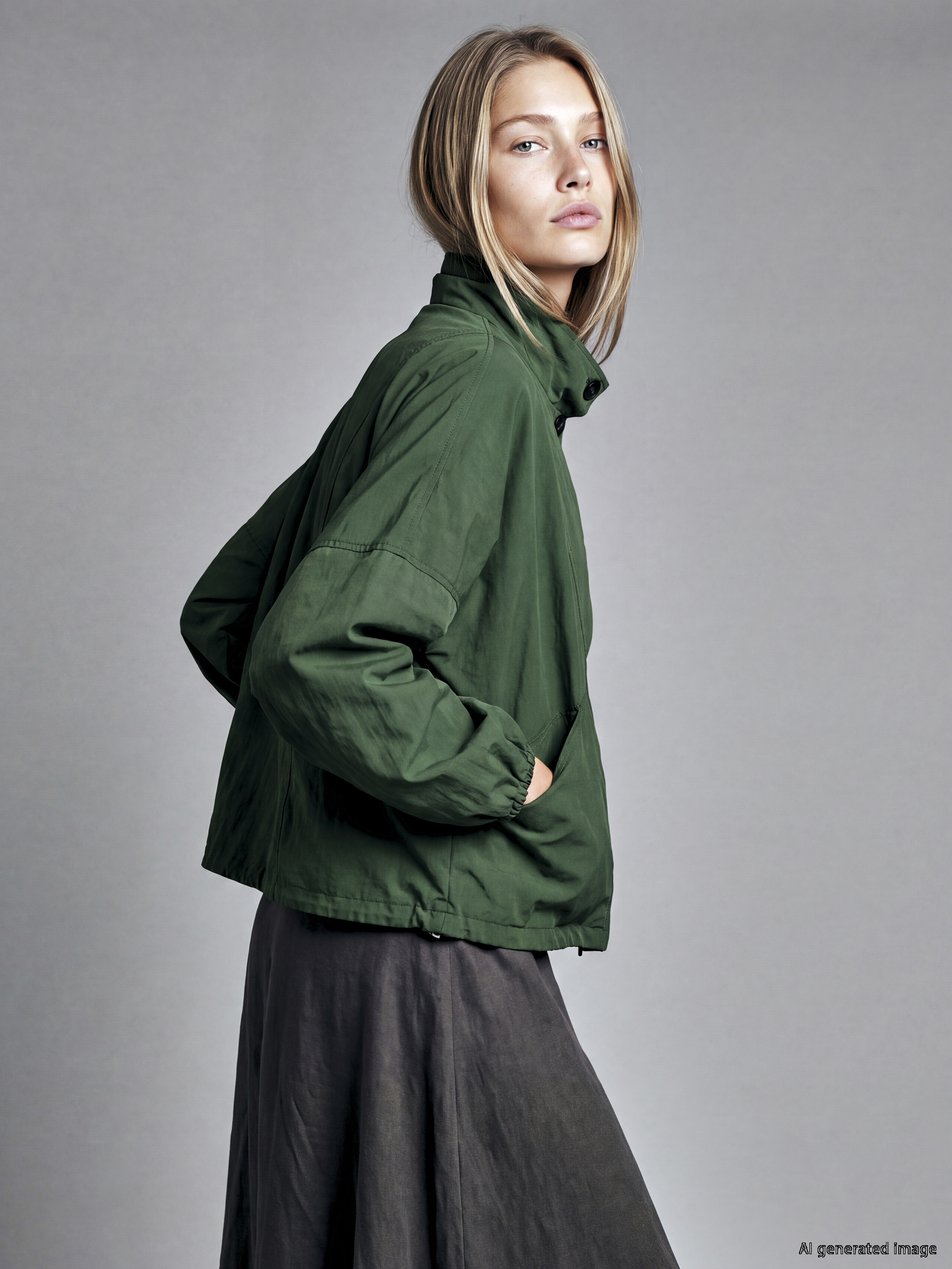 LCW Vision Dik Yaka Oversize Kadın Mont