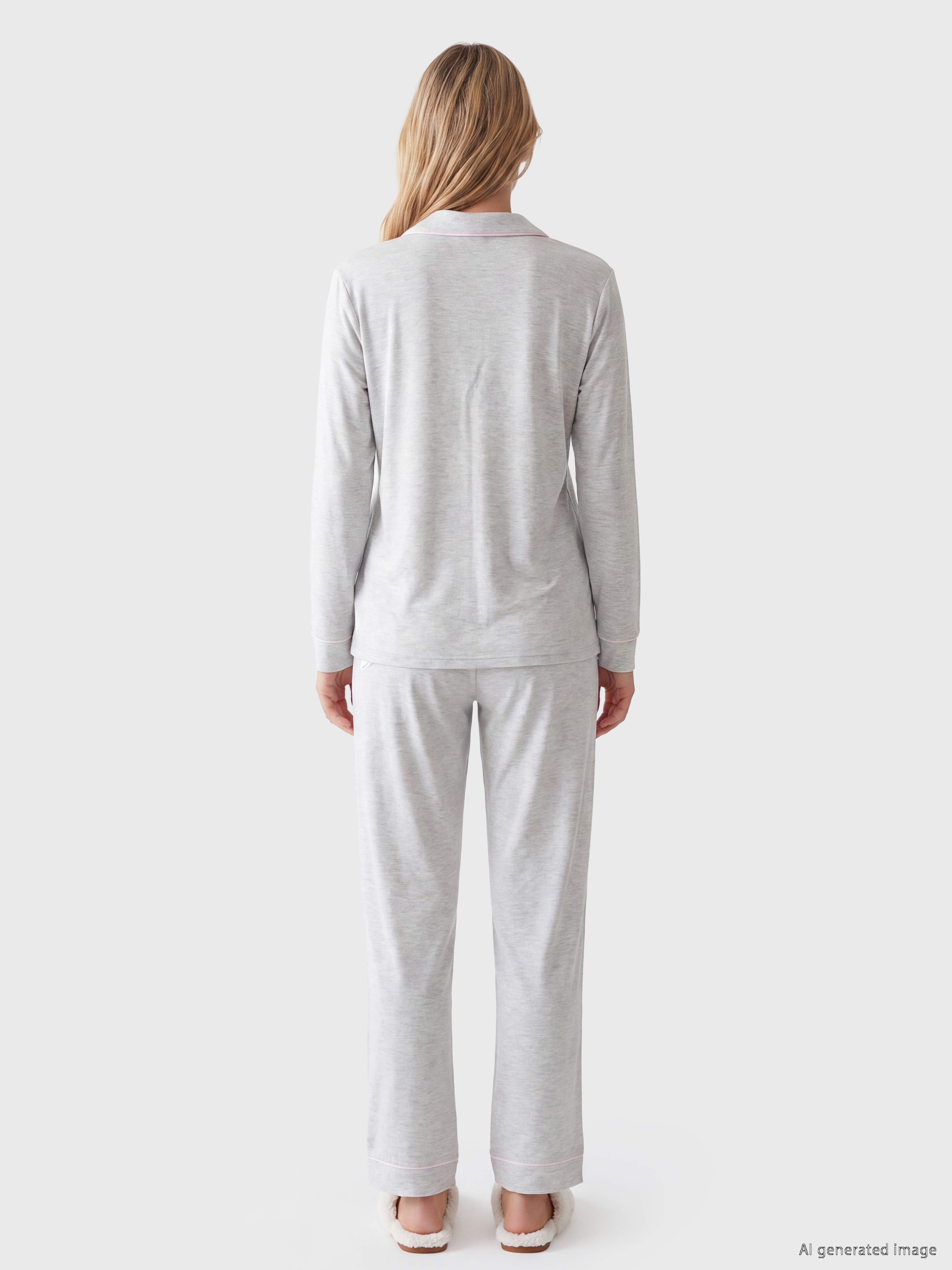 LCW DREAM Gömlek Yaka Kadın Pijama Takım görsel 4