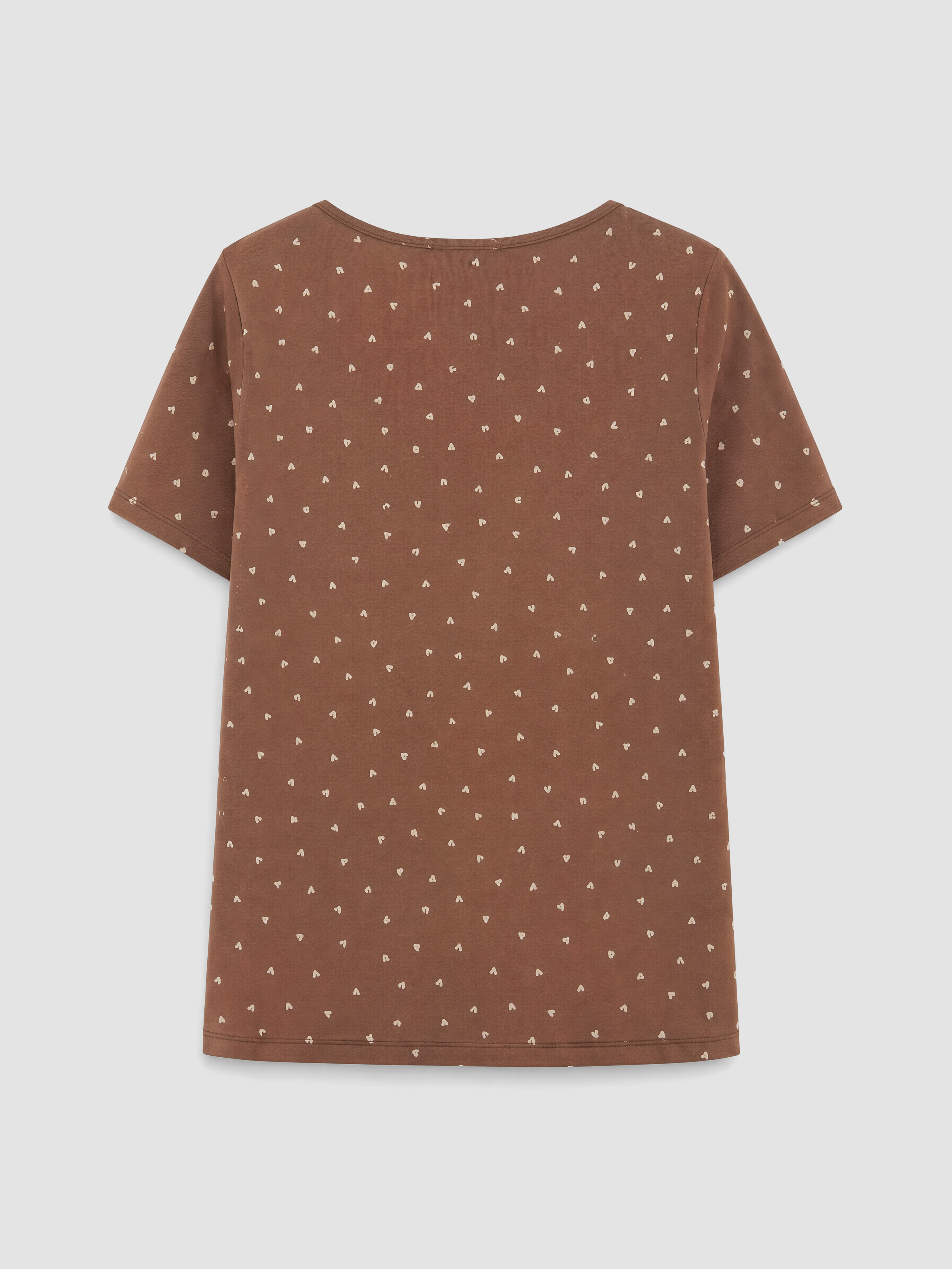 LCW DREAM Kalp Desenli Hamile Şortlu Pijama Takımı görsel 8