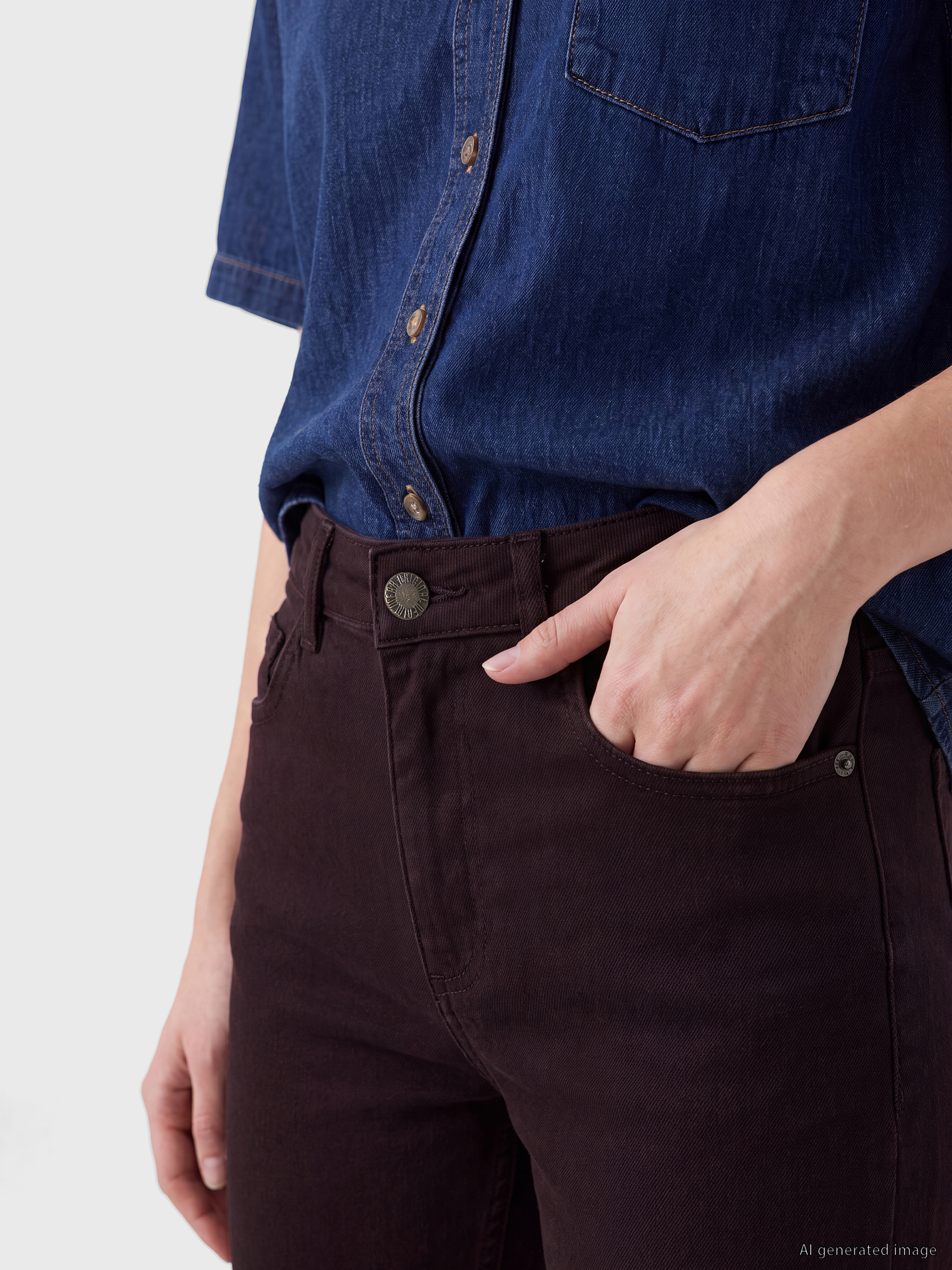 LCW Jeans Crop Flare Kadın Jean Pantolon görsel 3