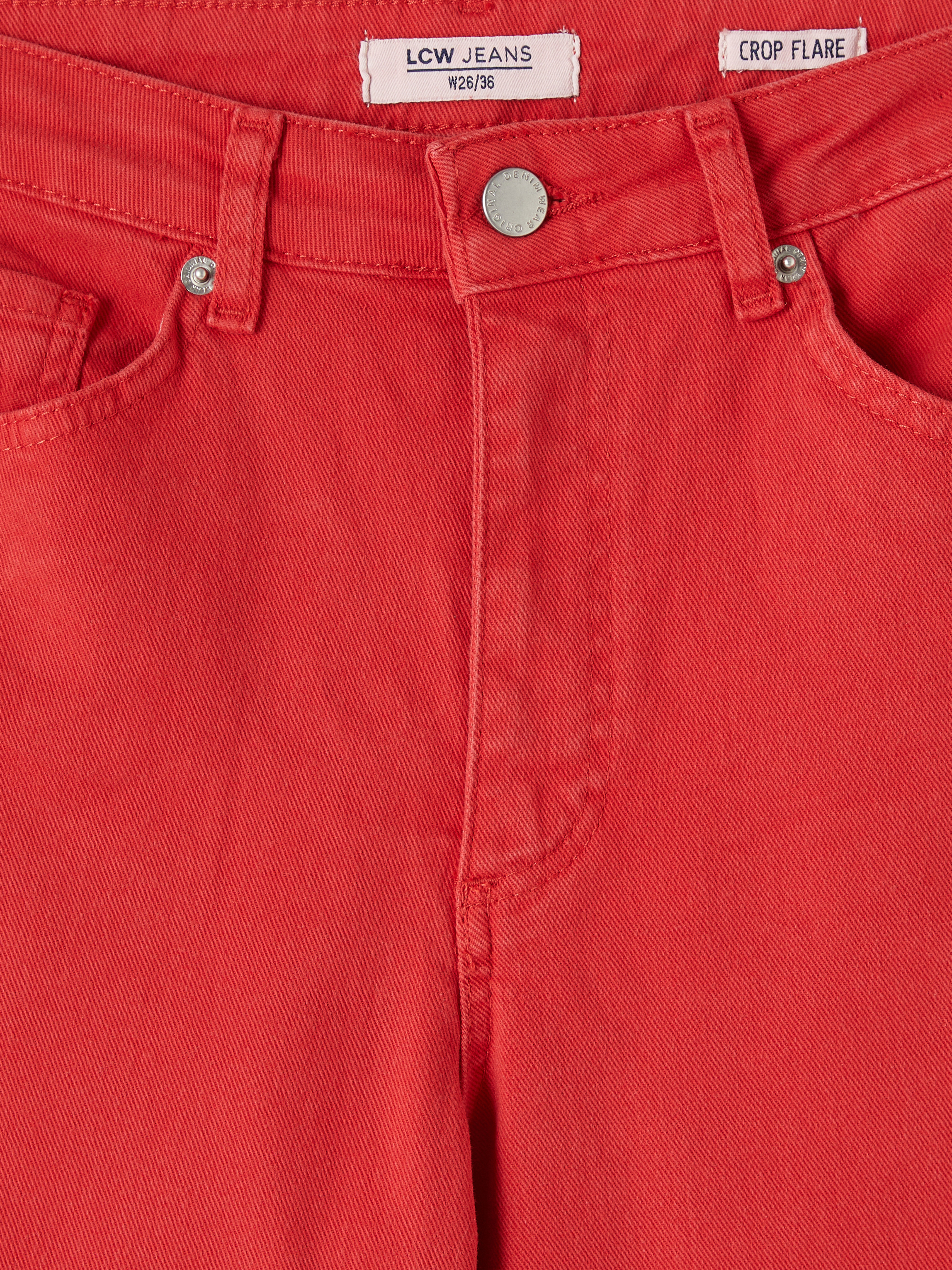 LCW Jeans Crop Flare Kadın Jean Pantolon görsel 6