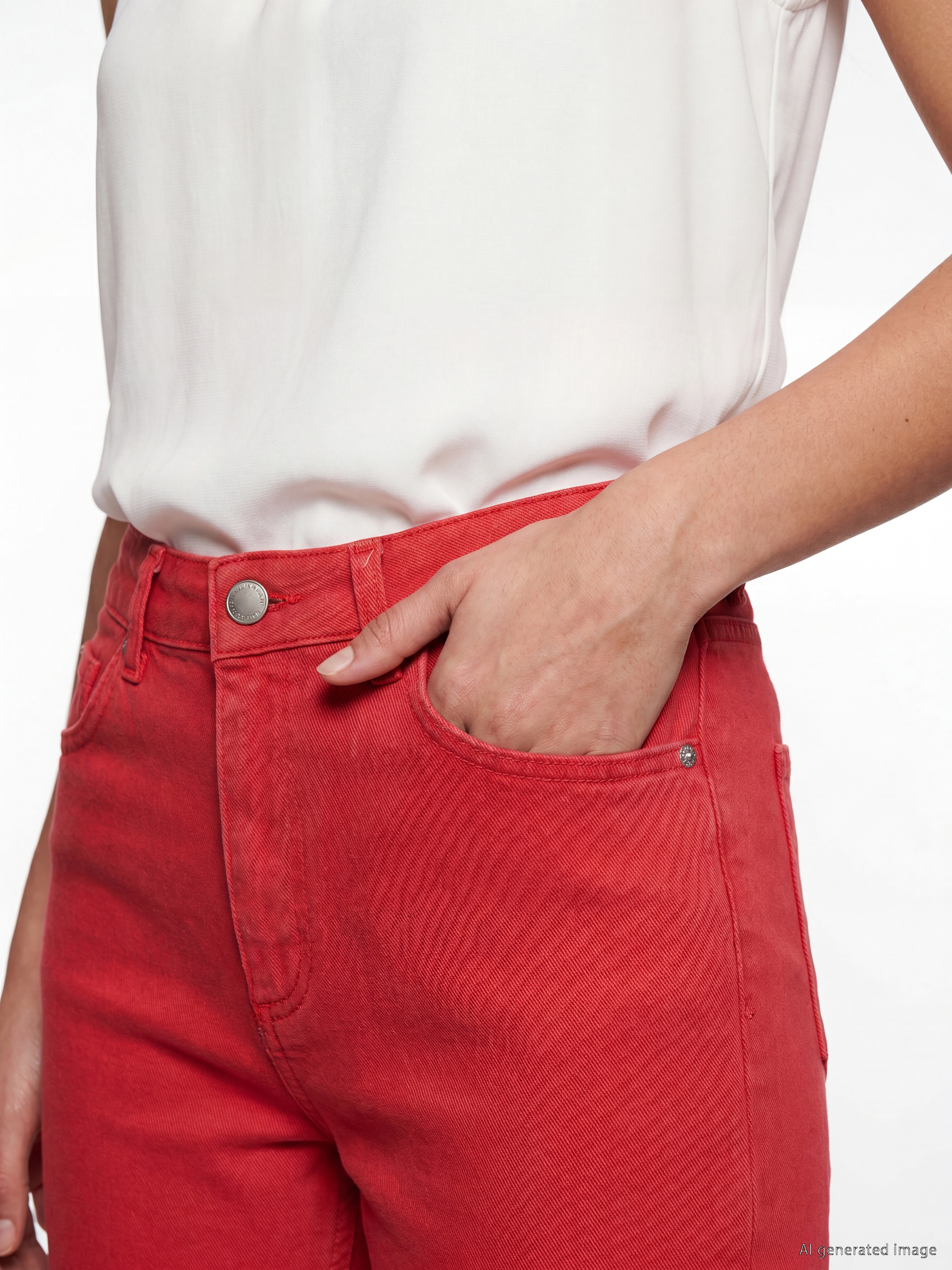 LCW Jeans Crop Flare Kadın Jean Pantolon görsel 3