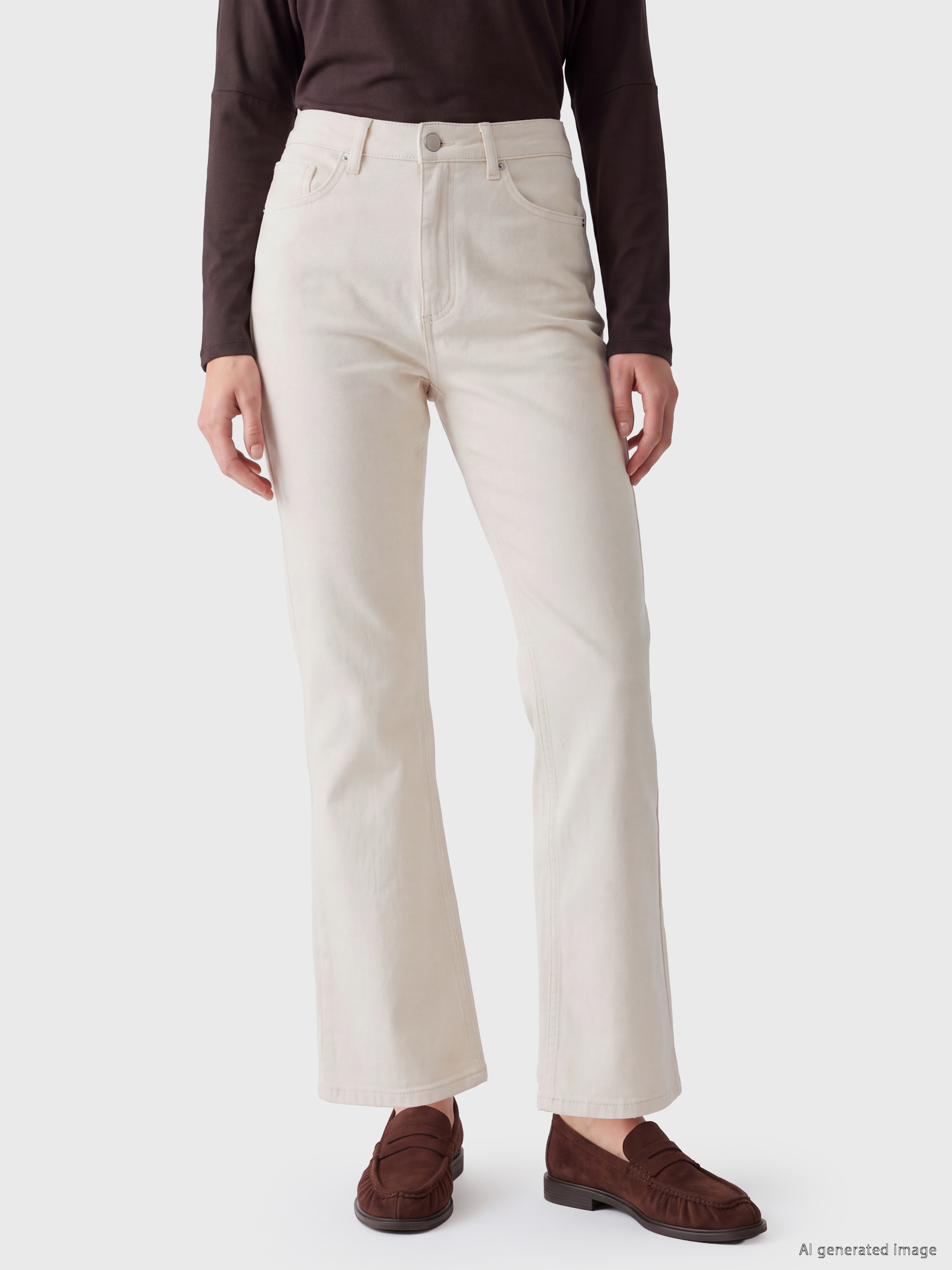 LCW Jeans Crop Flare Kadın Jean Pantolon görsel 2