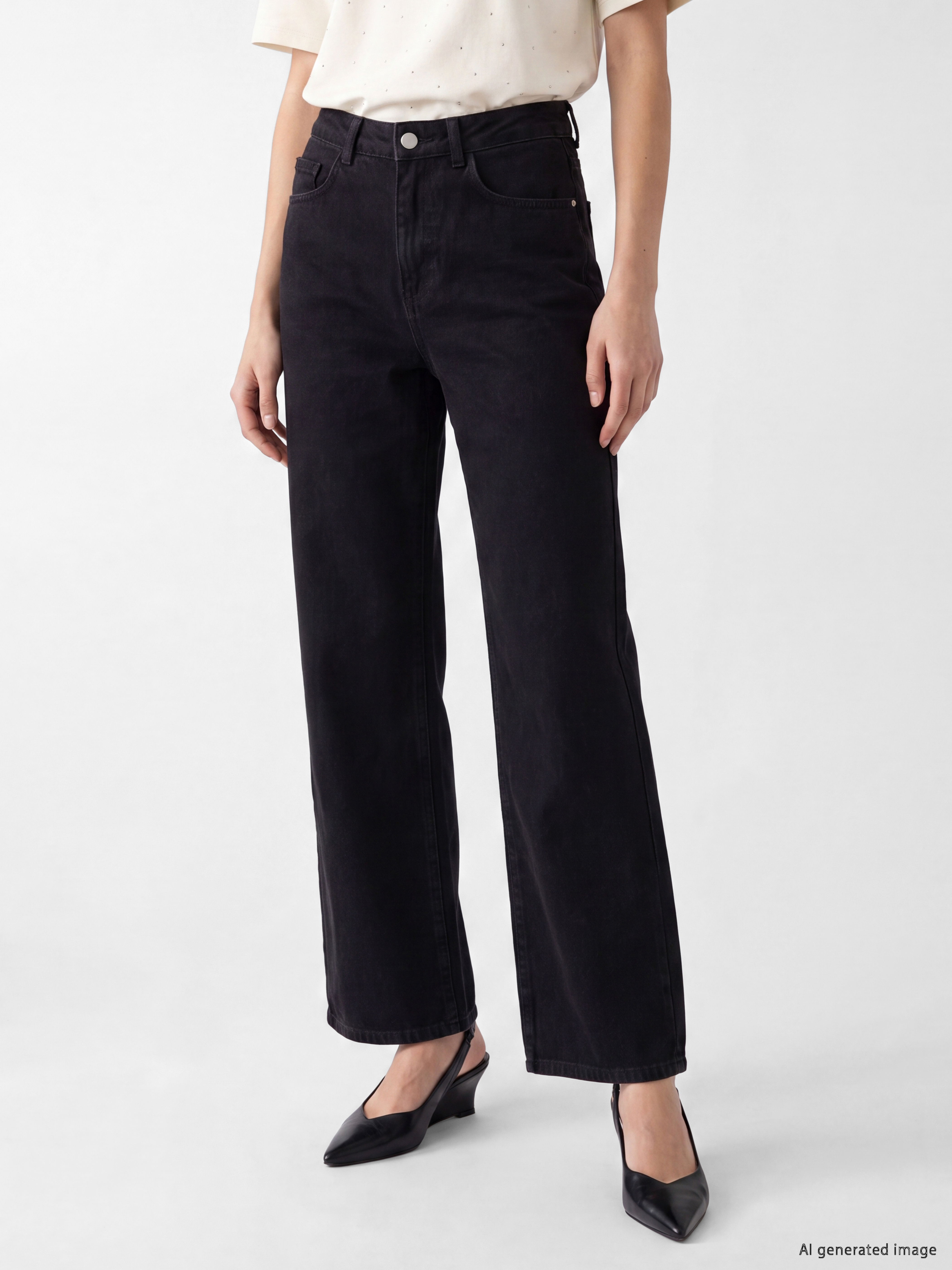 LCW Modest Straight Fit Kadın Jean Pantolon görsel 2