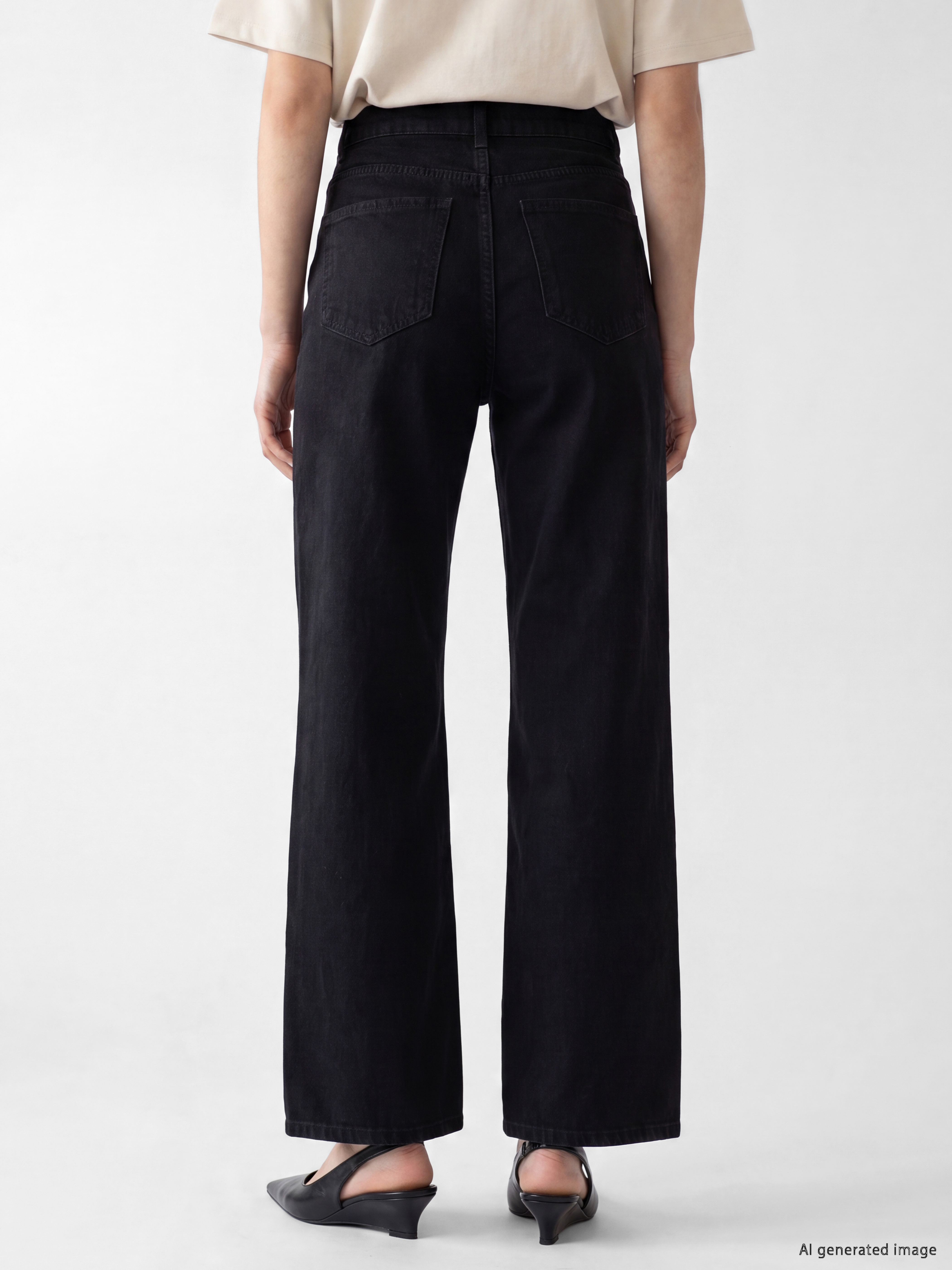 LCW Modest Straight Fit Kadın Jean Pantolon görsel 4