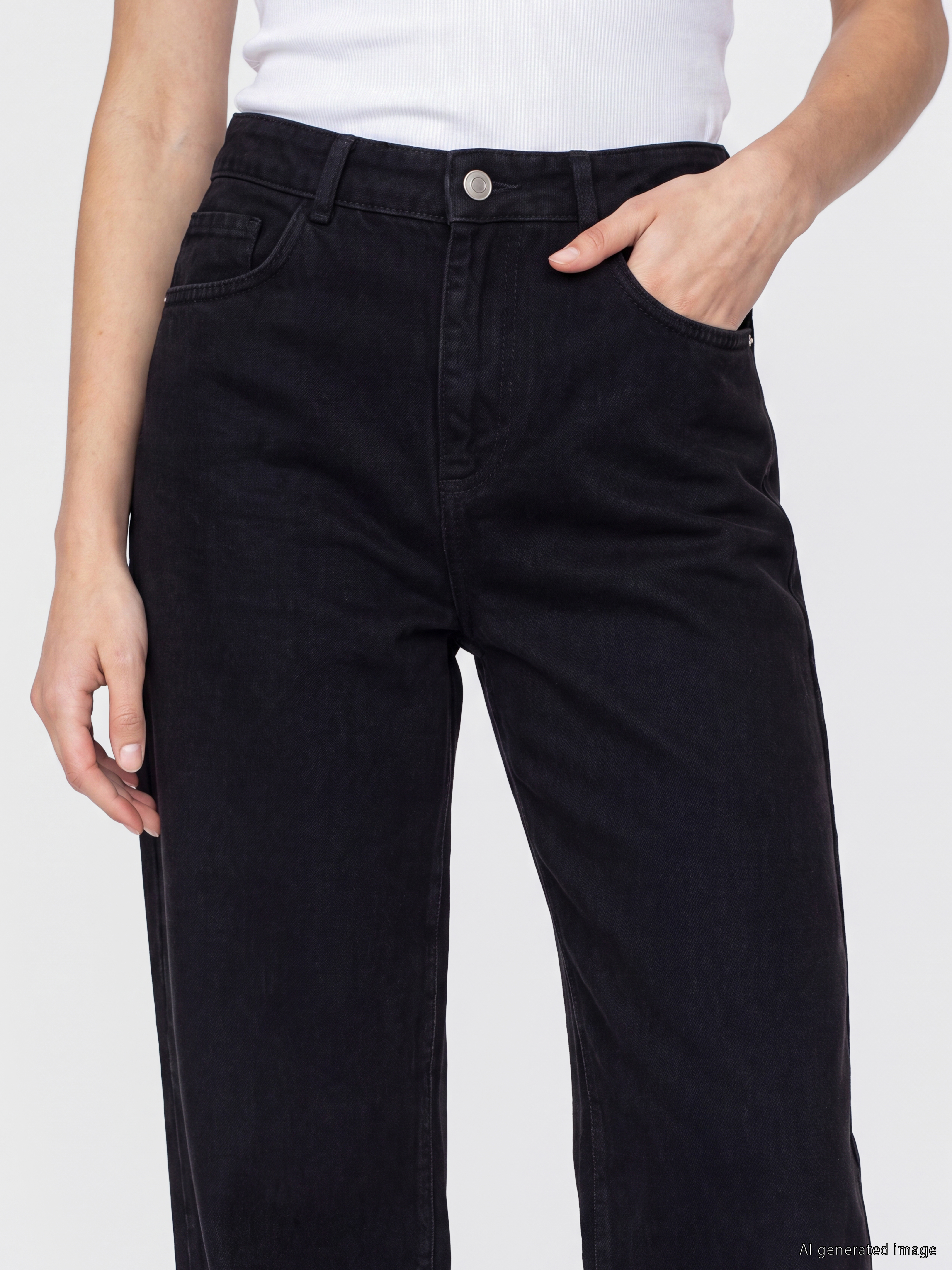 LCW Modest Baggy Fit Kadın Jean Pantolon görsel 3