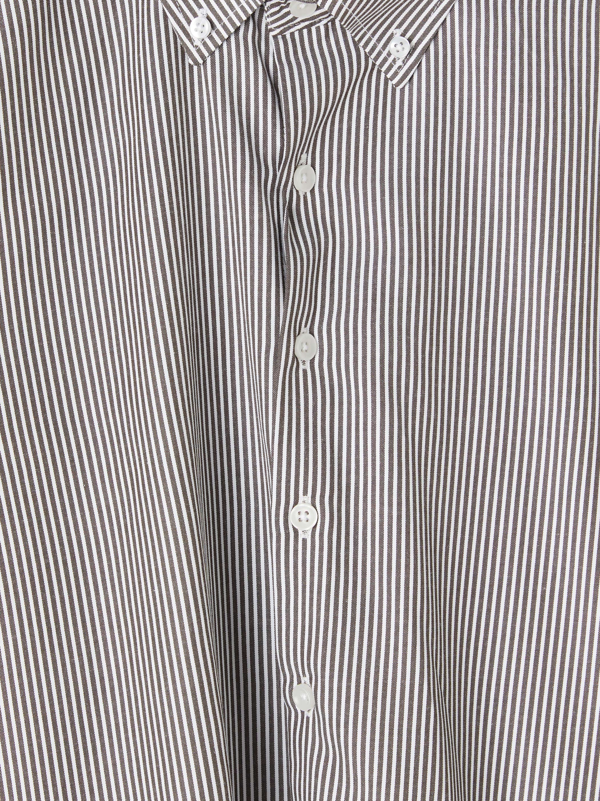 LCW BUSINESS Slim Fit Çizgili Armürlü Erkek Gömlek görsel 6