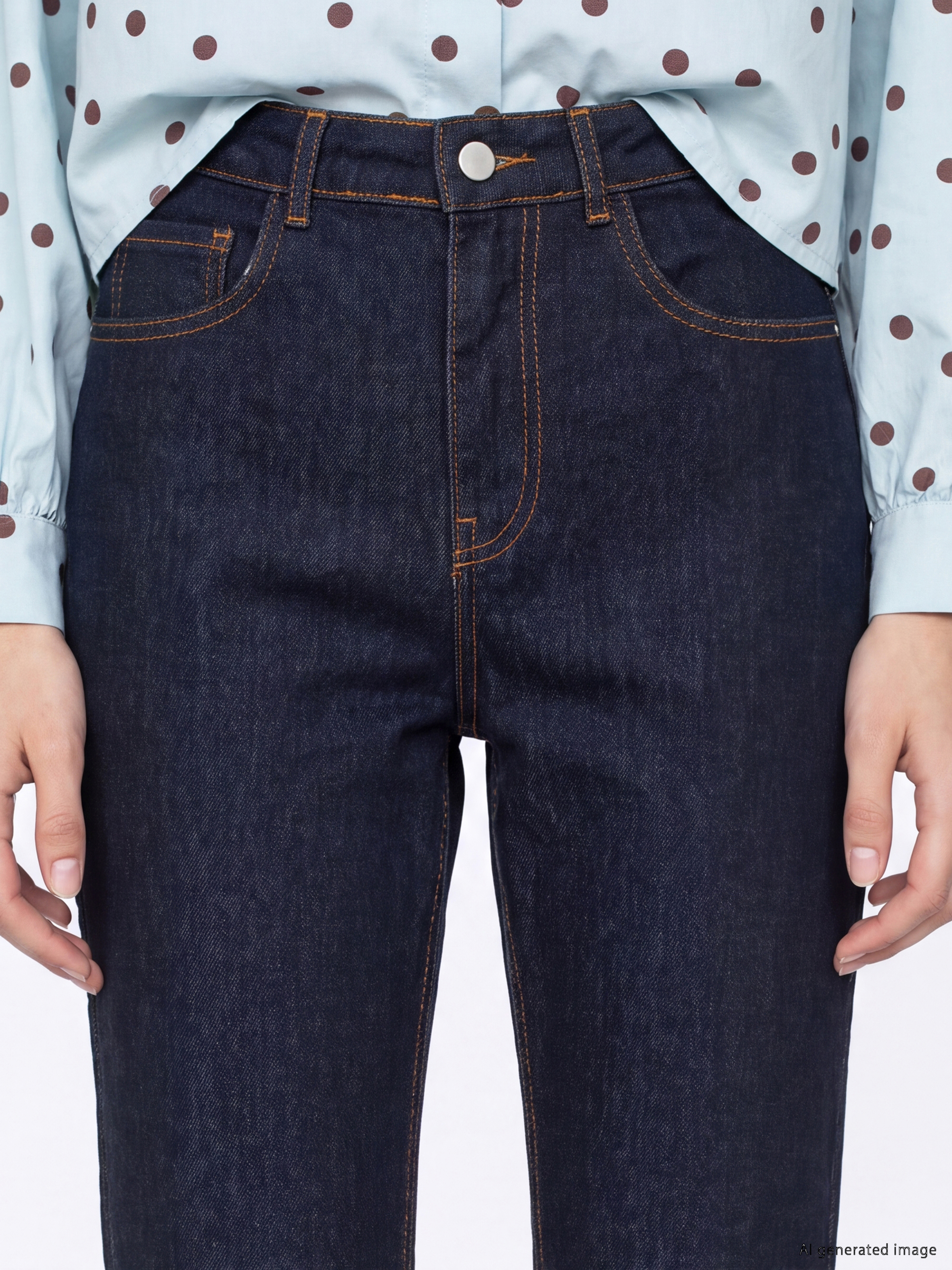 LCW Modest Yüksek Bel Flare Kadın Jean Pantolon görsel 3