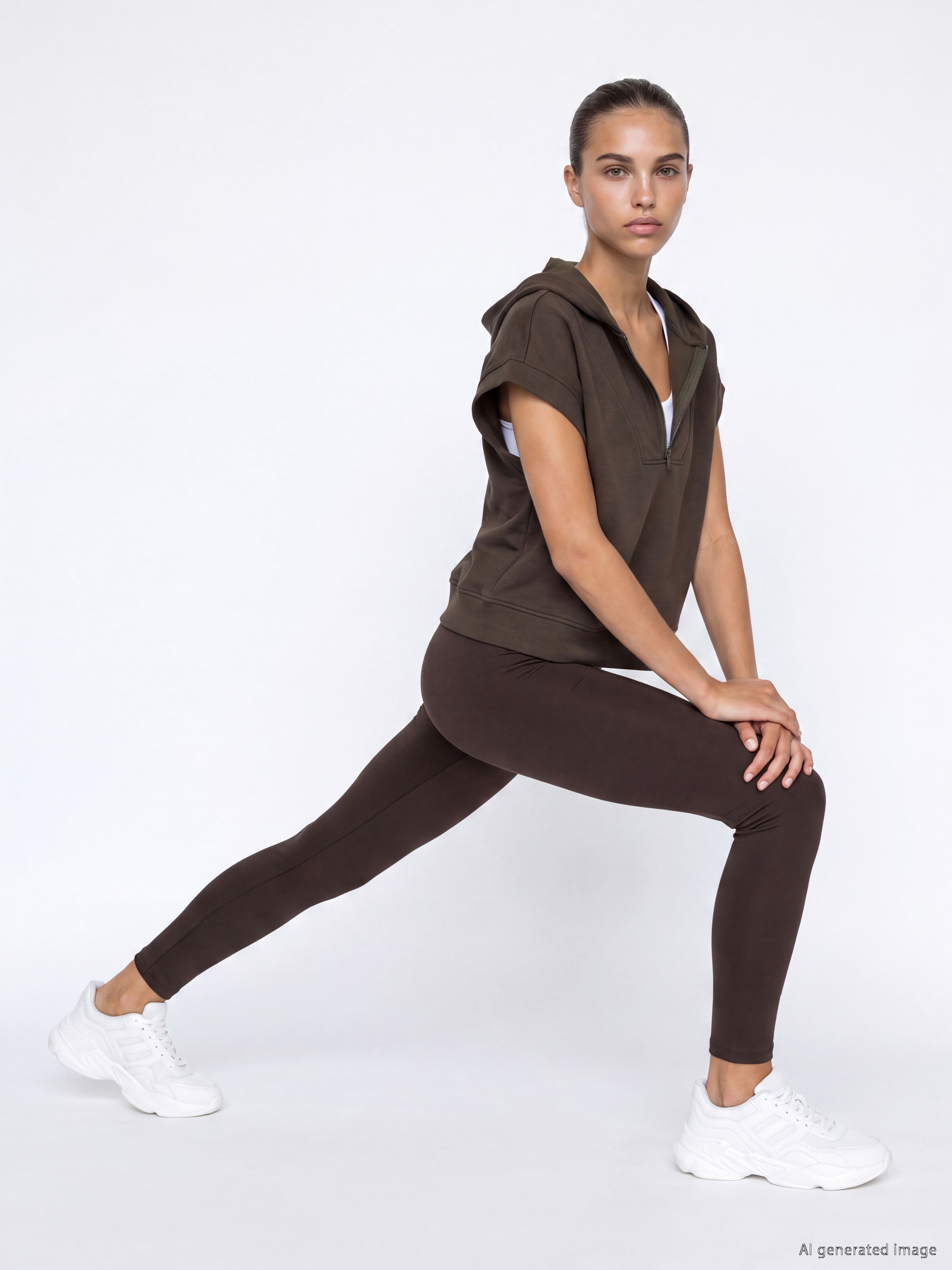 KOOR SPORT Beli Lastikli Kadın Spor Tayt