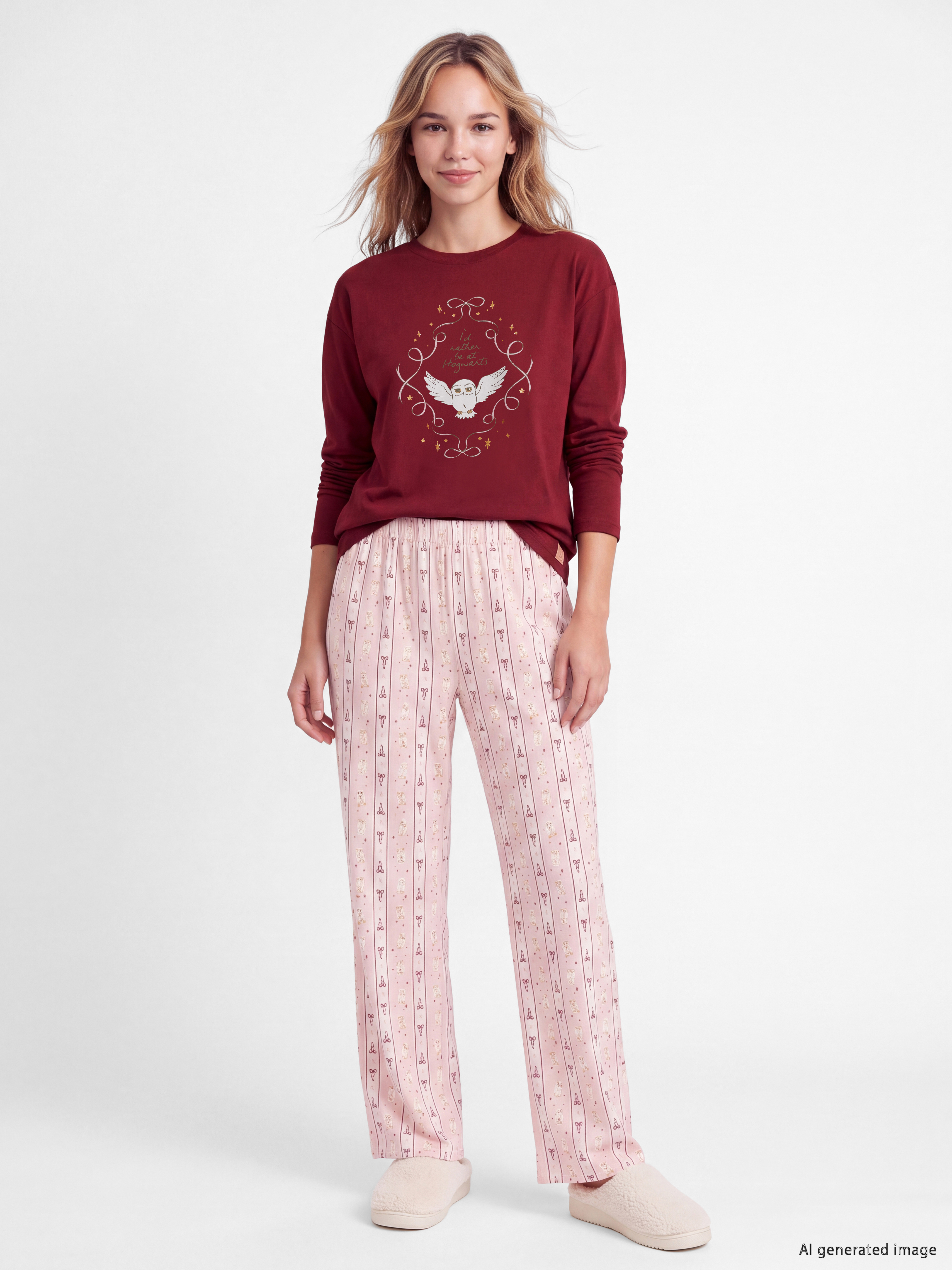 LCW Young Harry Potter Baskılı Kadın Pijama Takımı görsel 2