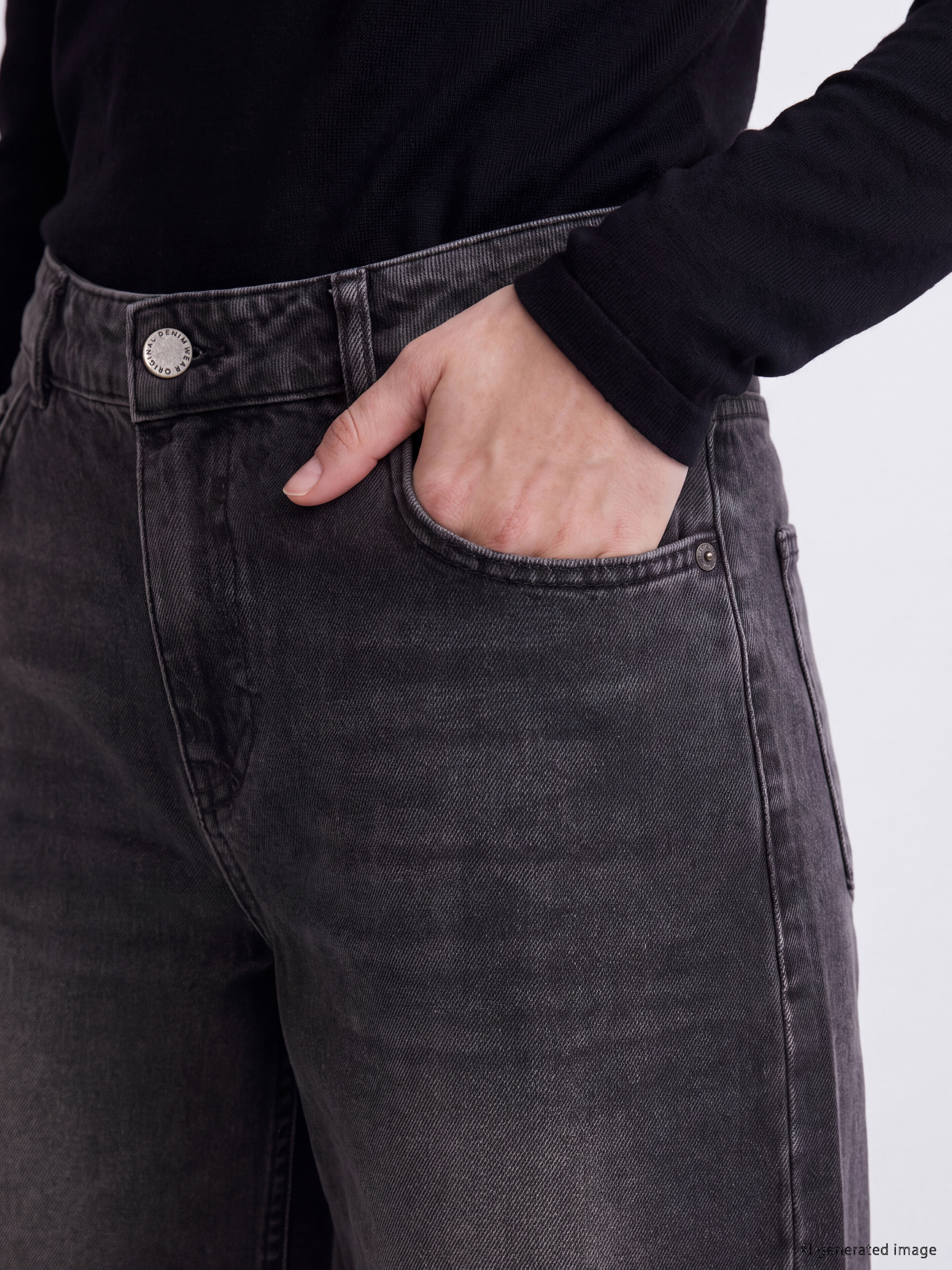 LCW Jeans Wideleg Kadın Jean Pantolon görsel 3