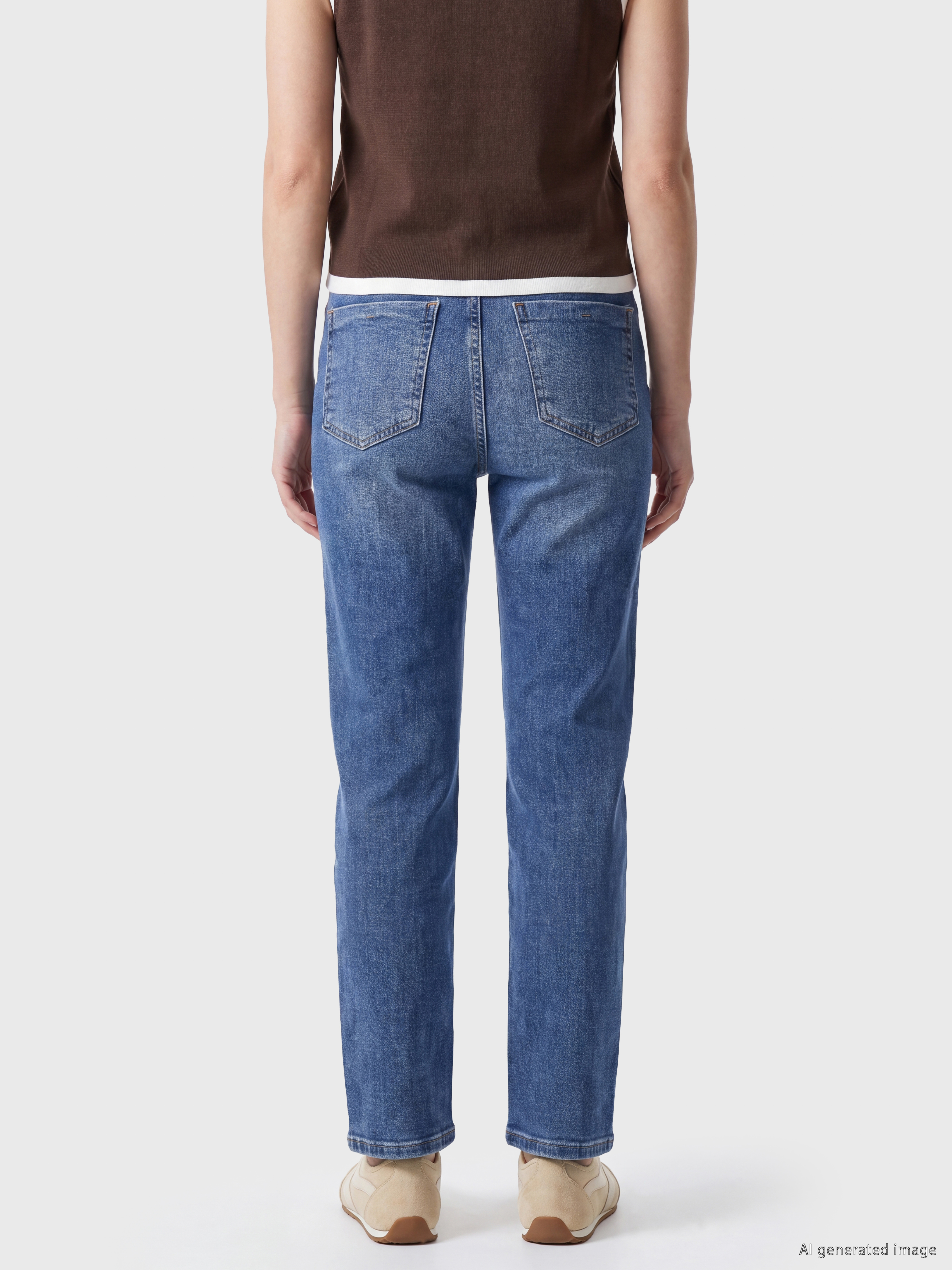 LCW Jeans Yüksek Bel Straight Fit Kadın Jean Pantolon görsel 4
