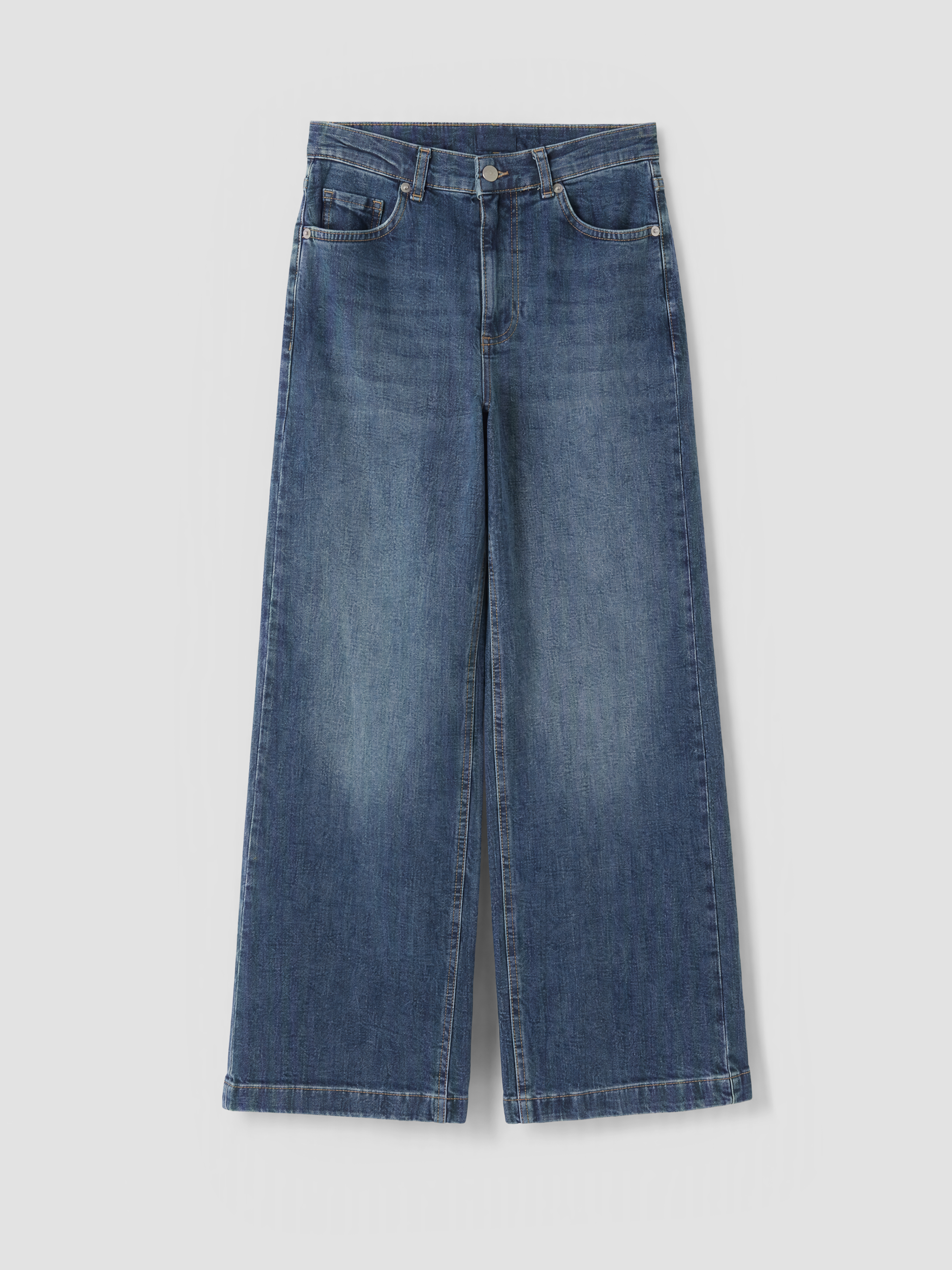LCW Jeans Yüksek Bel Culotte Fit Kadın Jean Pantolon görsel 6