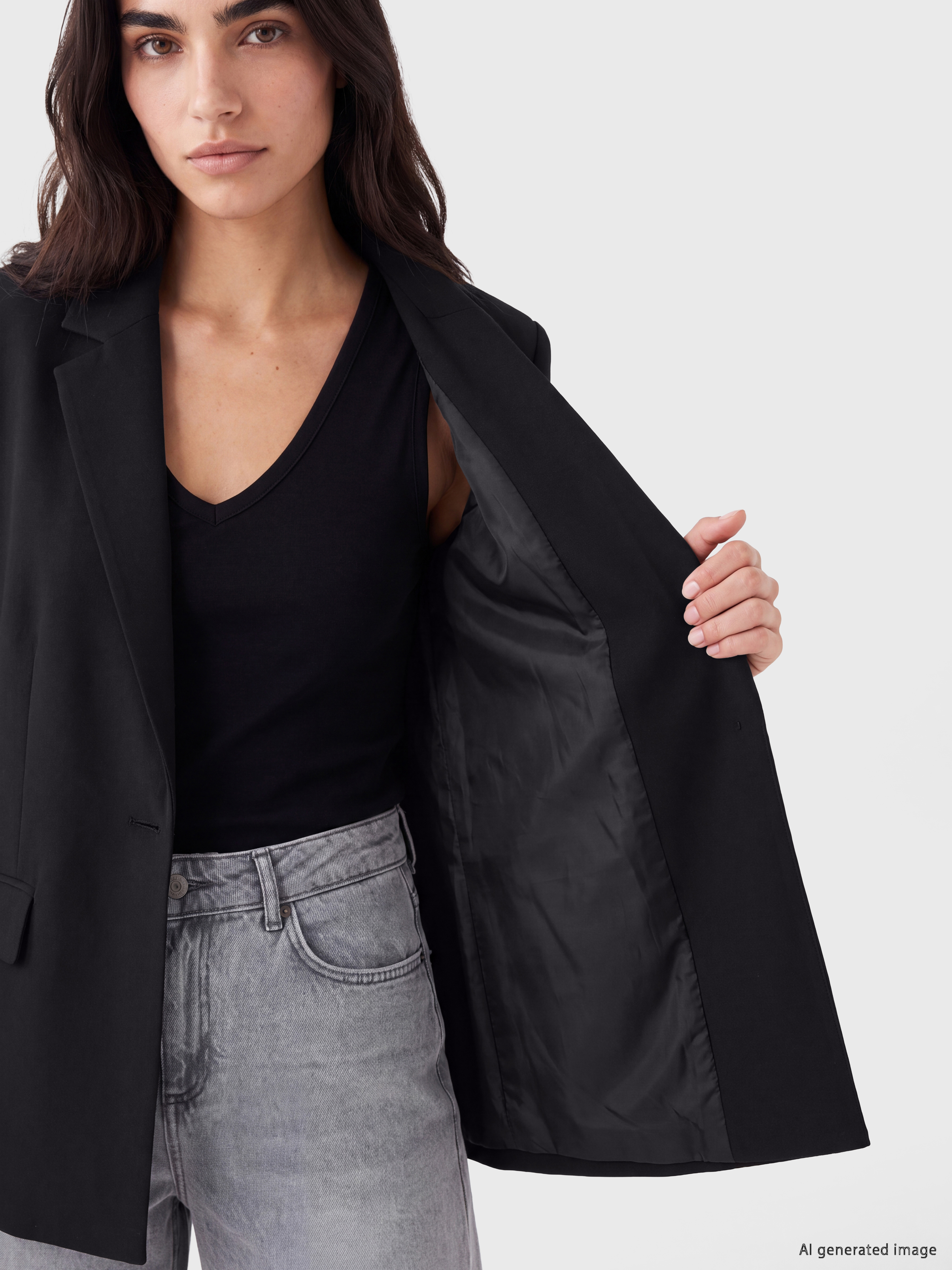 LCW Vision Krep Kadın Blazer Ceket görsel 6