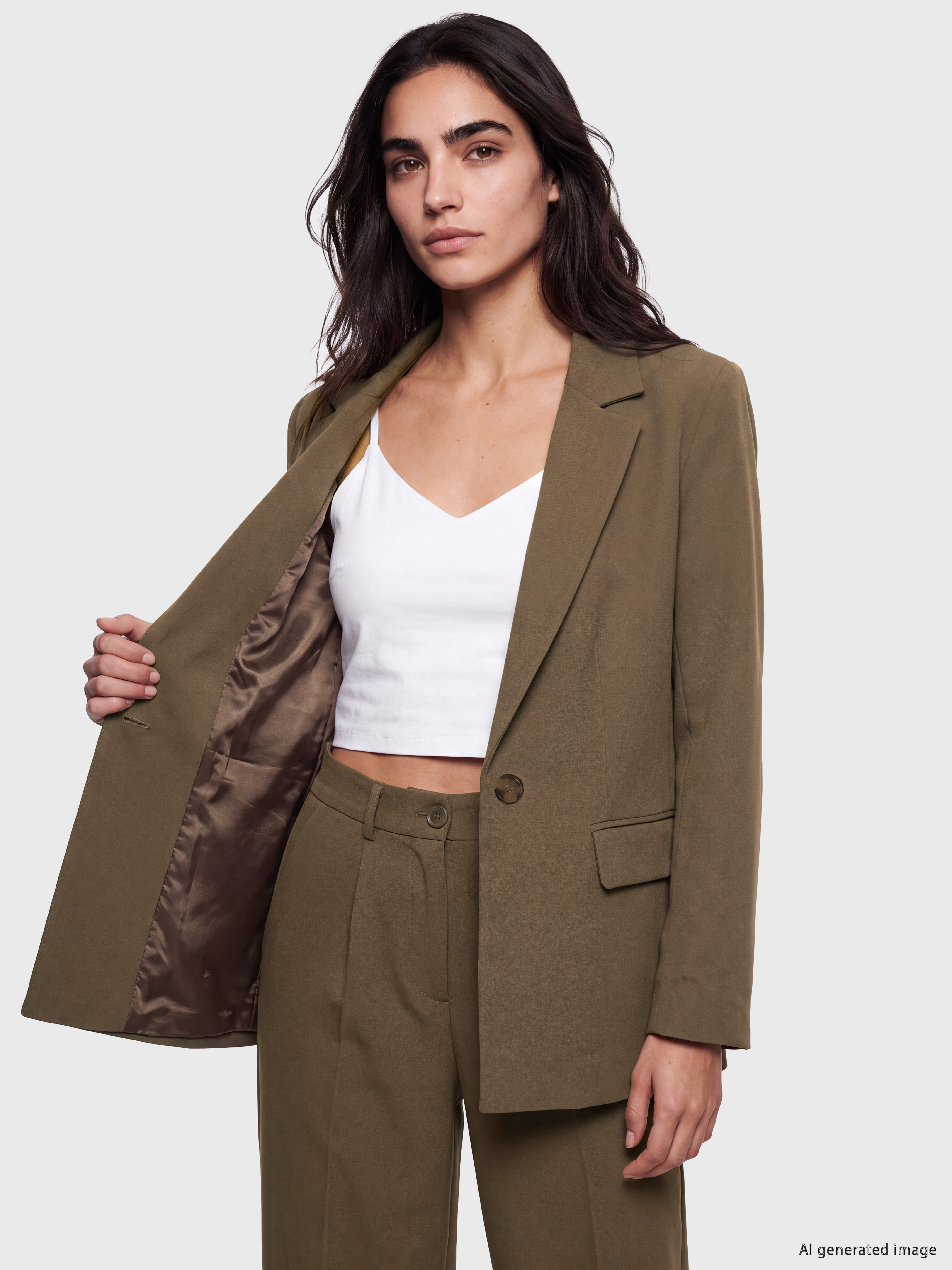 LCW Vision Krep Kadın Blazer Ceket görsel 4