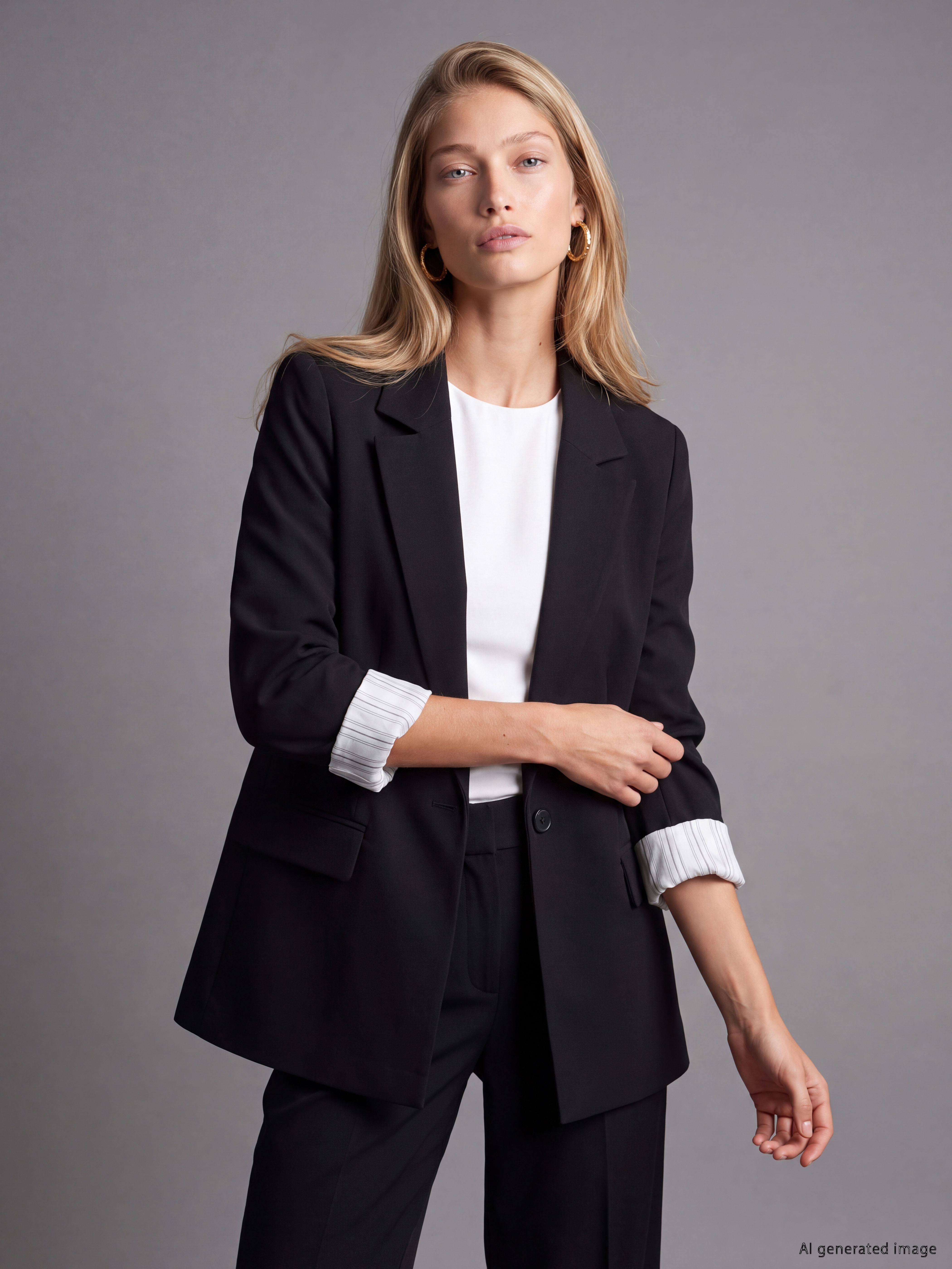 LCW Vision Krep Kadın Blazer Ceket