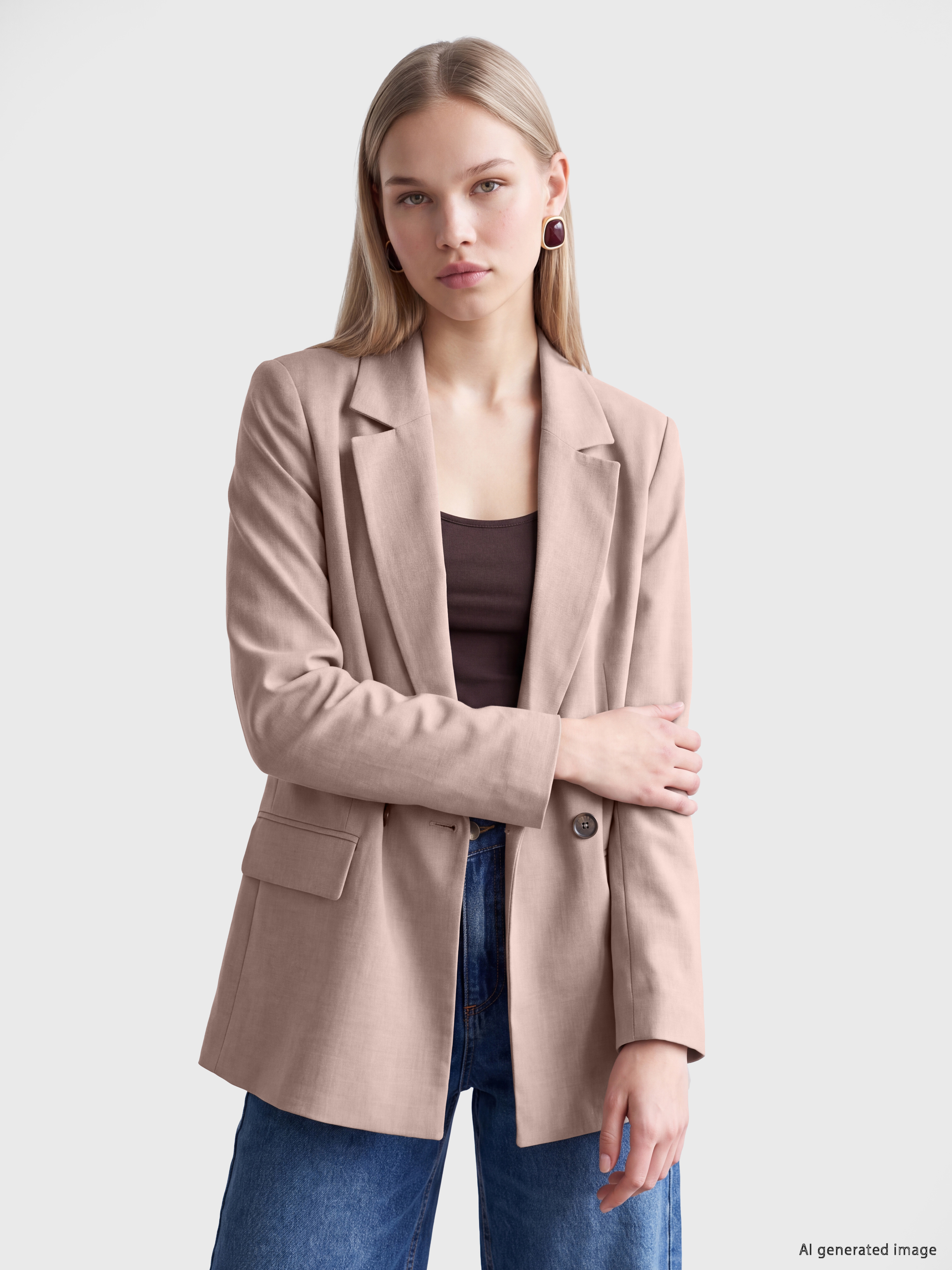 LCW Vision Kruvaze Yaka Kadın Blazer Ceket