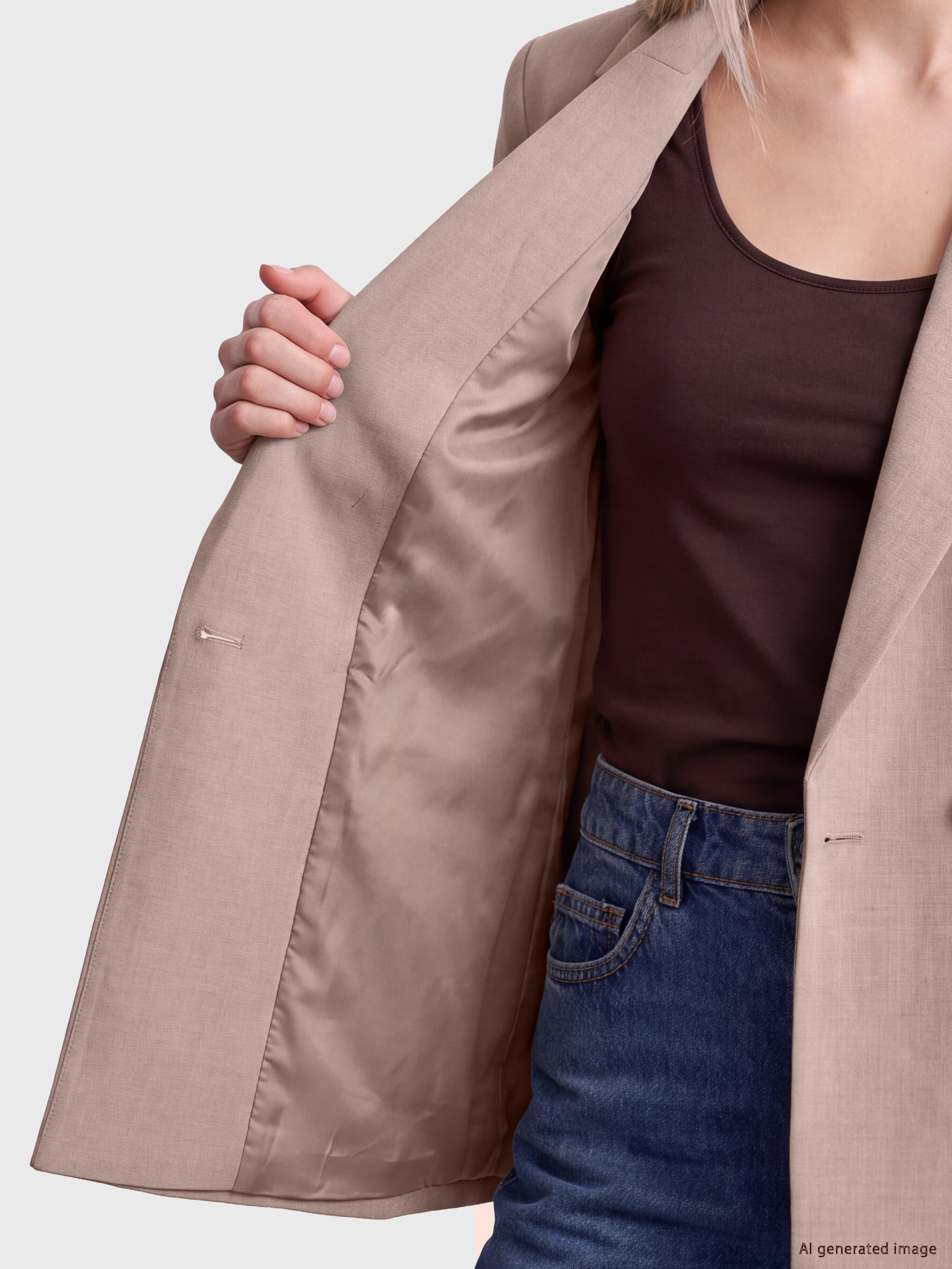 LCW Vision Kruvaze Yaka Kadın Blazer Ceket görsel 5