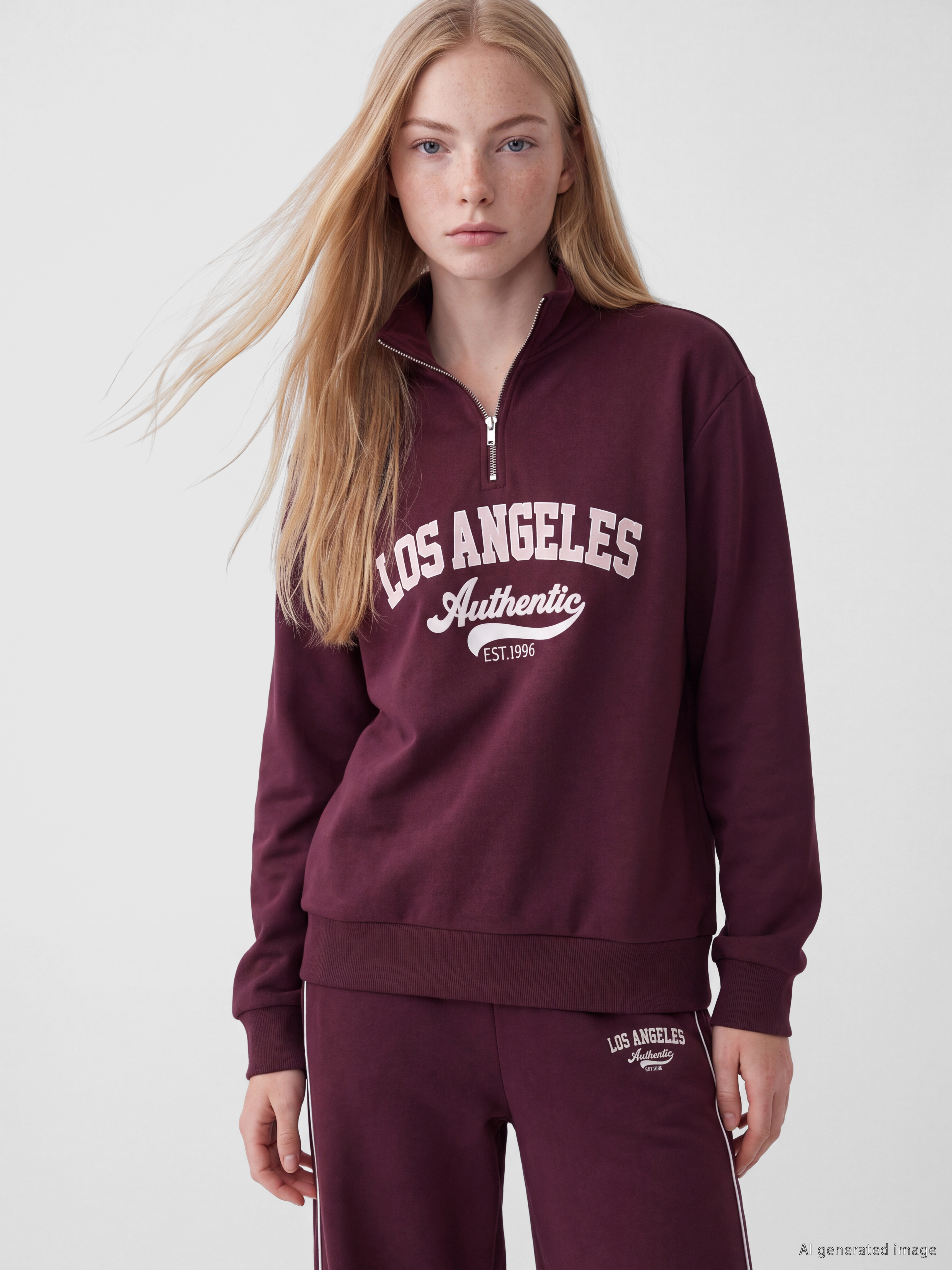 XSIDE Baskılı Oversize Kadın Kalın Sweatshirt