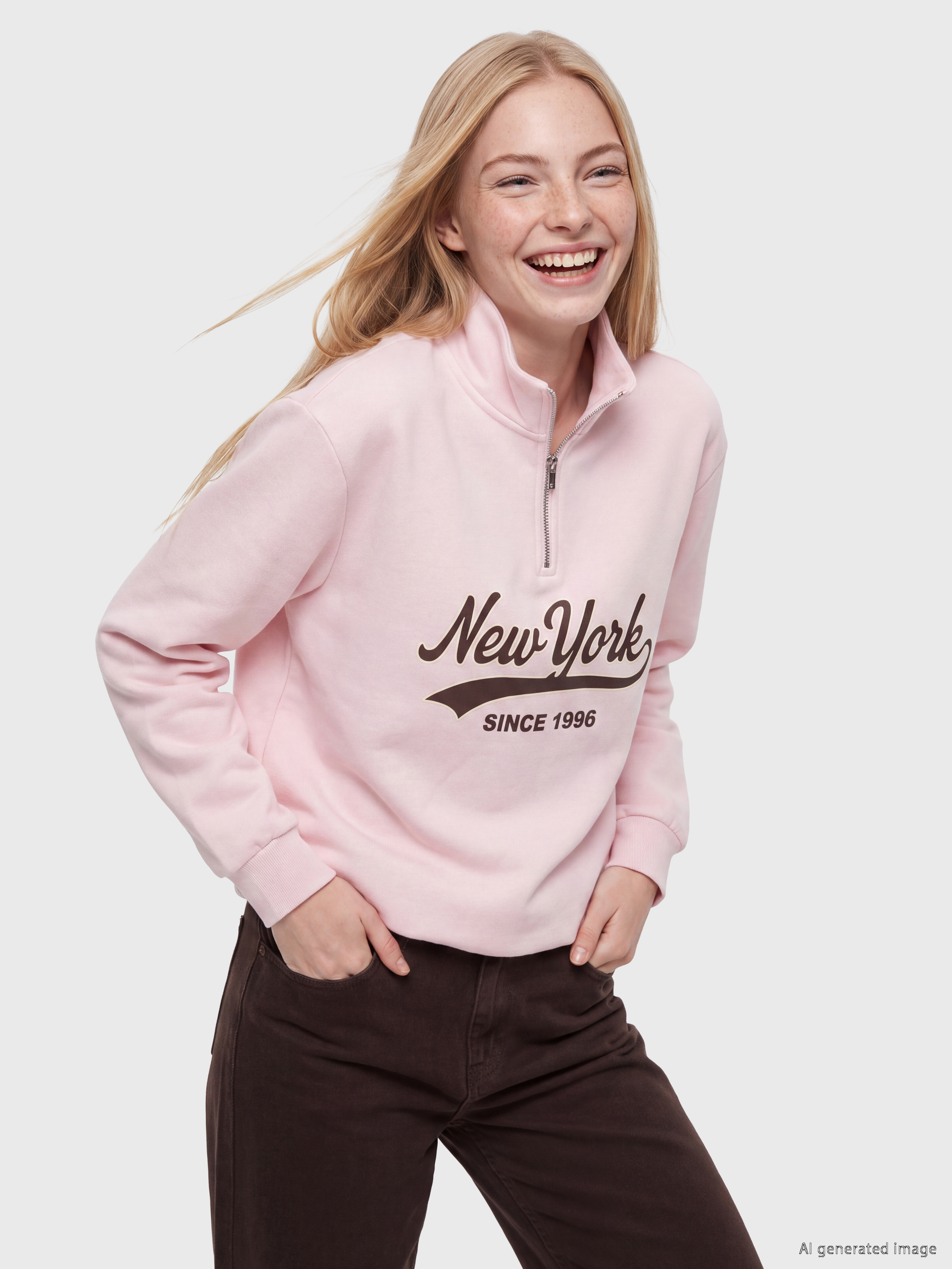 XSIDE Oversize Kadın Kalın Sweatshirt görsel 2