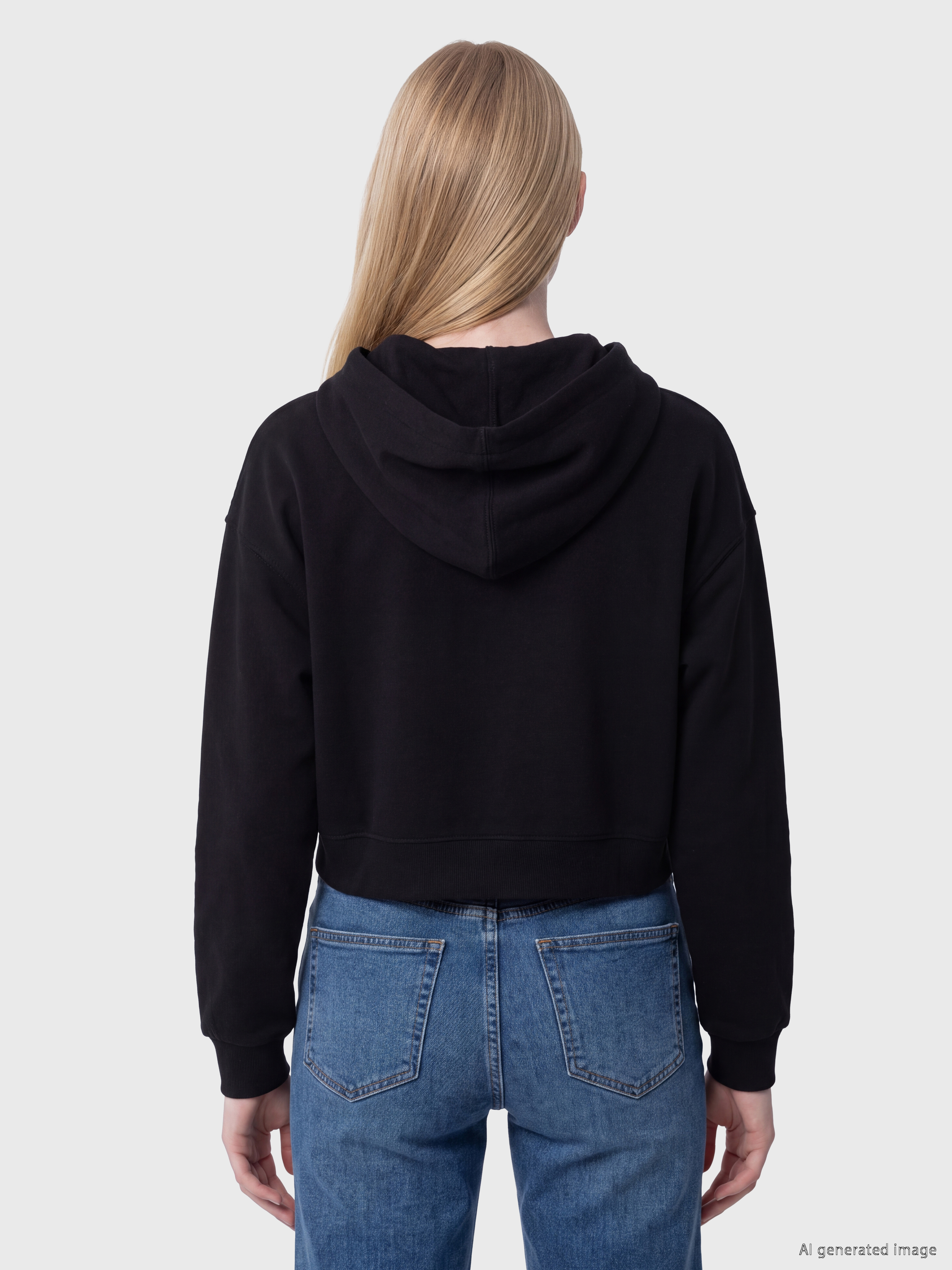 XSIDE Kapüşonlu Kadın Fermuarlı Sweatshirt görsel 4