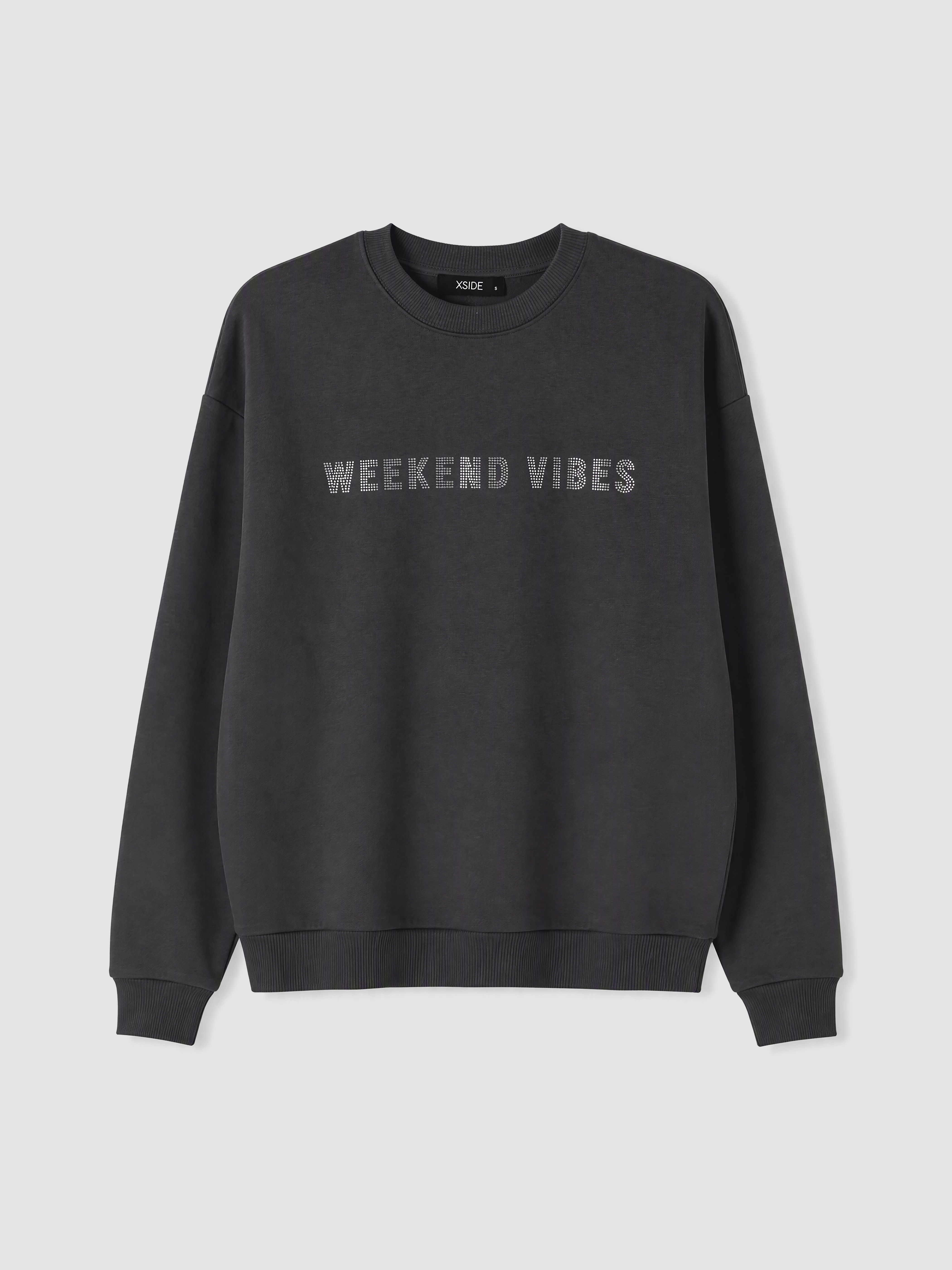 XSIDE Bisiklet Yaka Oversize Kadın Sweatshirt görsel 5