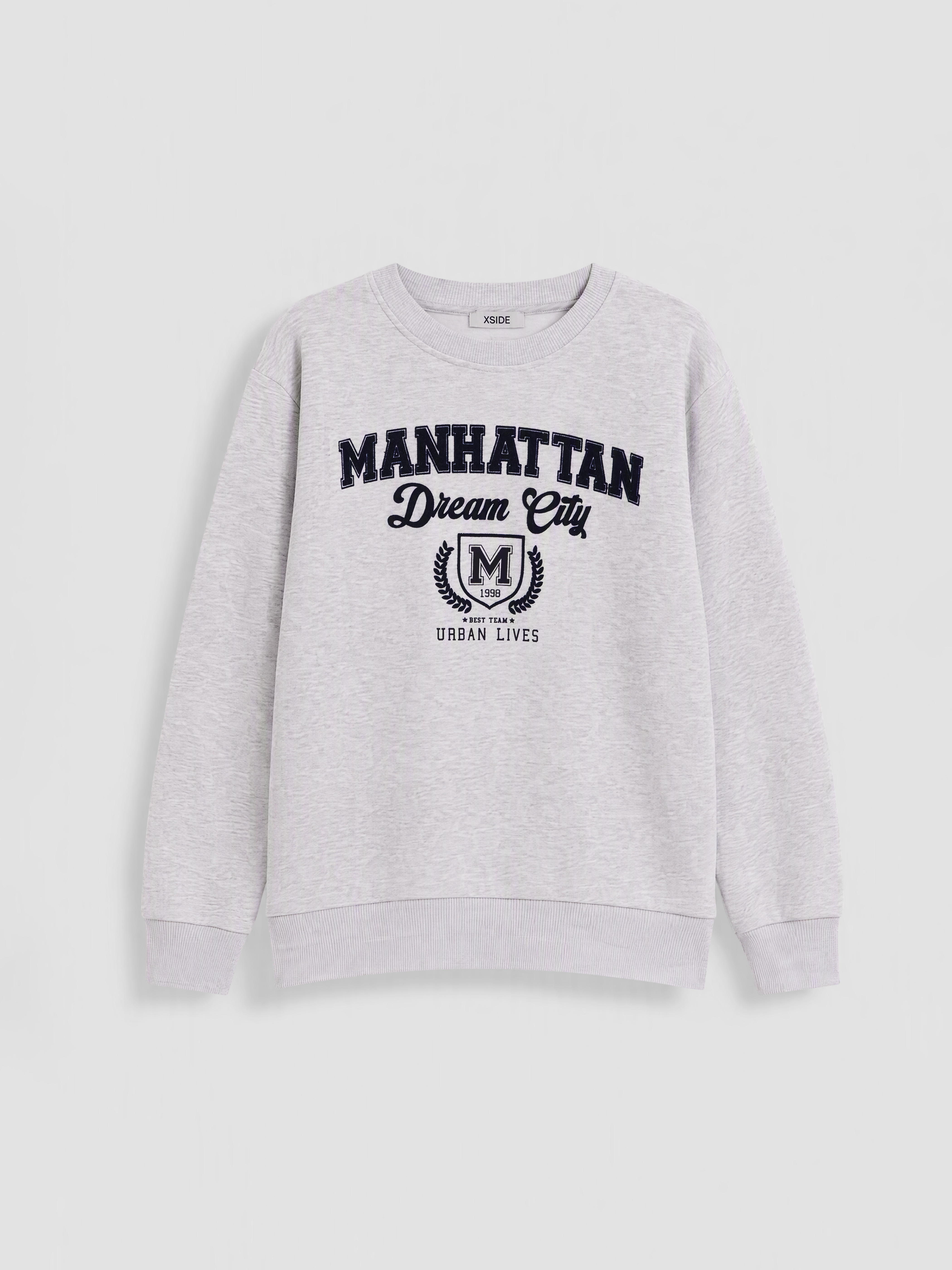 XSIDE Nakışlı Oversize Kadın Kalın Sweatshirt görsel 5