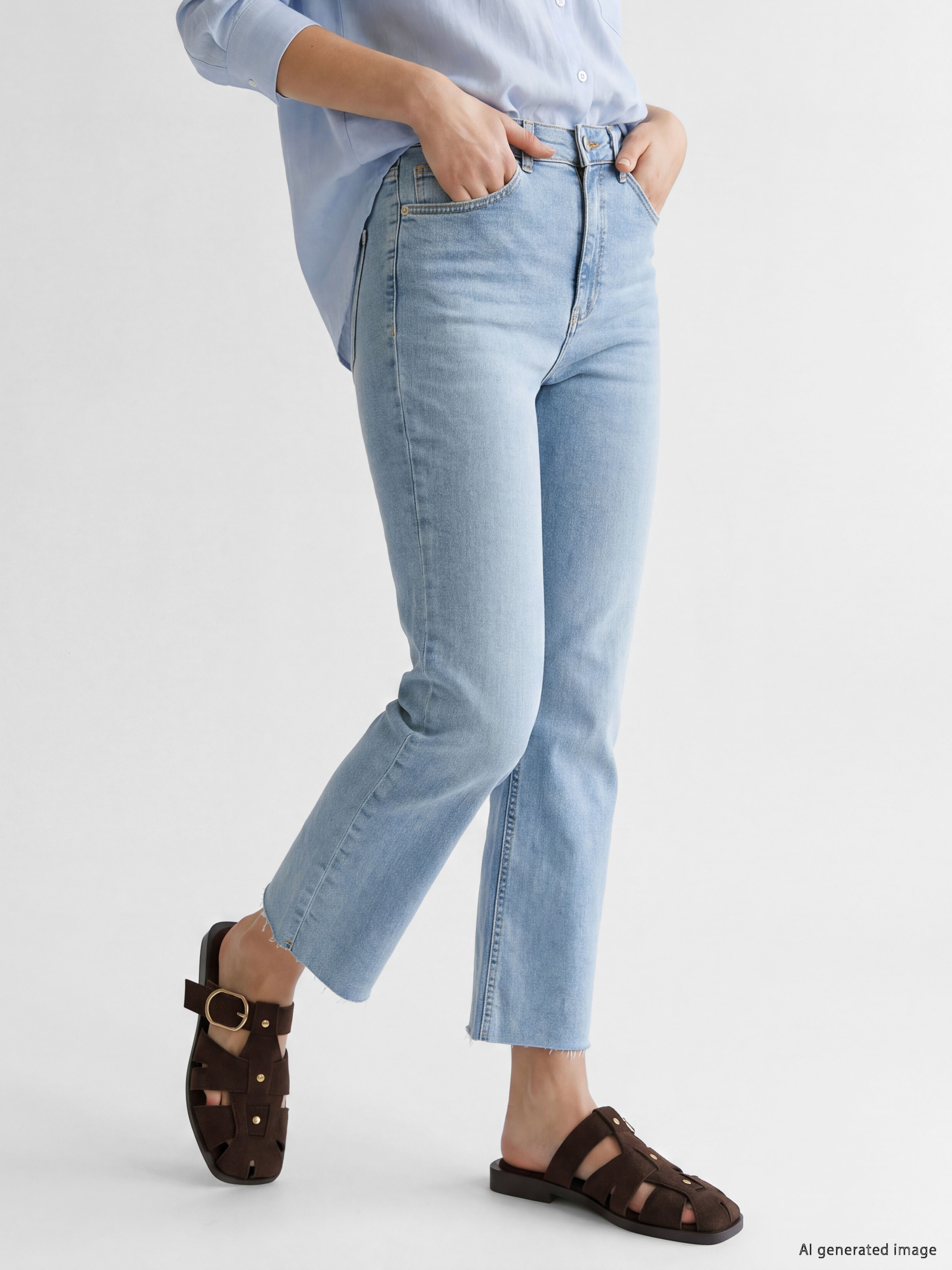 LCW Jeans Straight Fit Kadın Jean Pantolon görsel 2