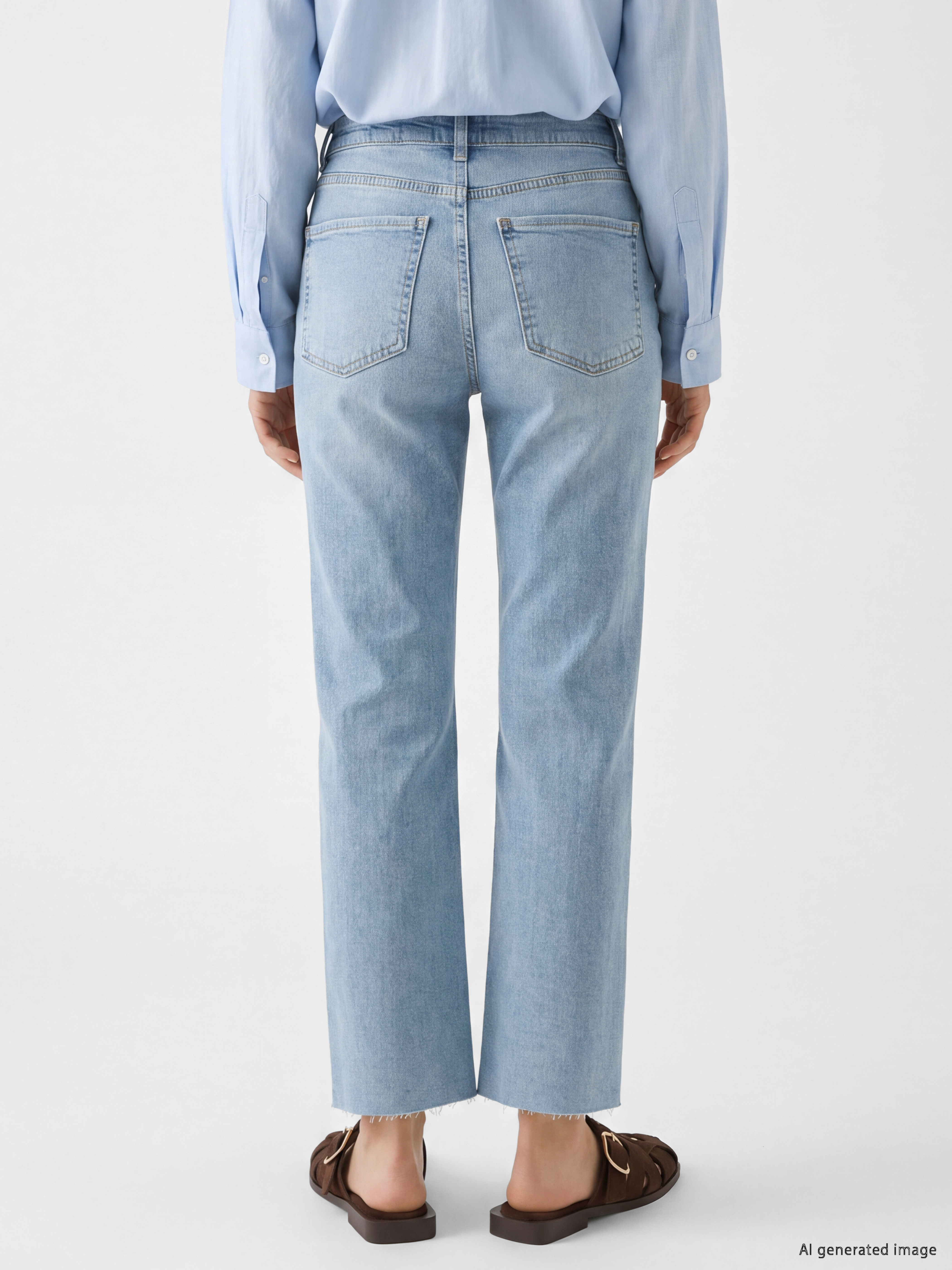 LCW Jeans Straight Fit Kadın Jean Pantolon görsel 4