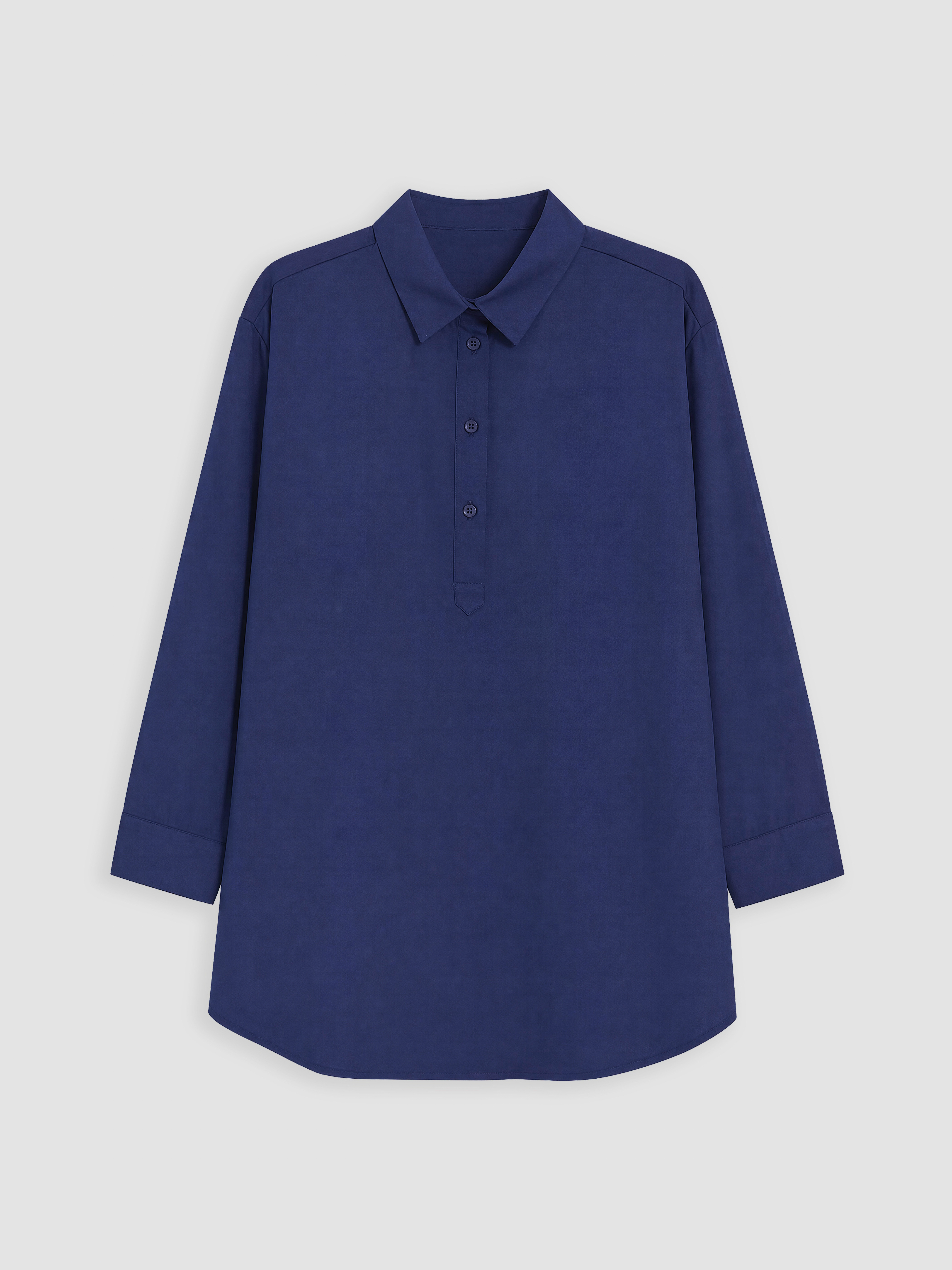 LC WAIKIKI Oversize Poplin Kadın Gömlek Tunik görsel 5