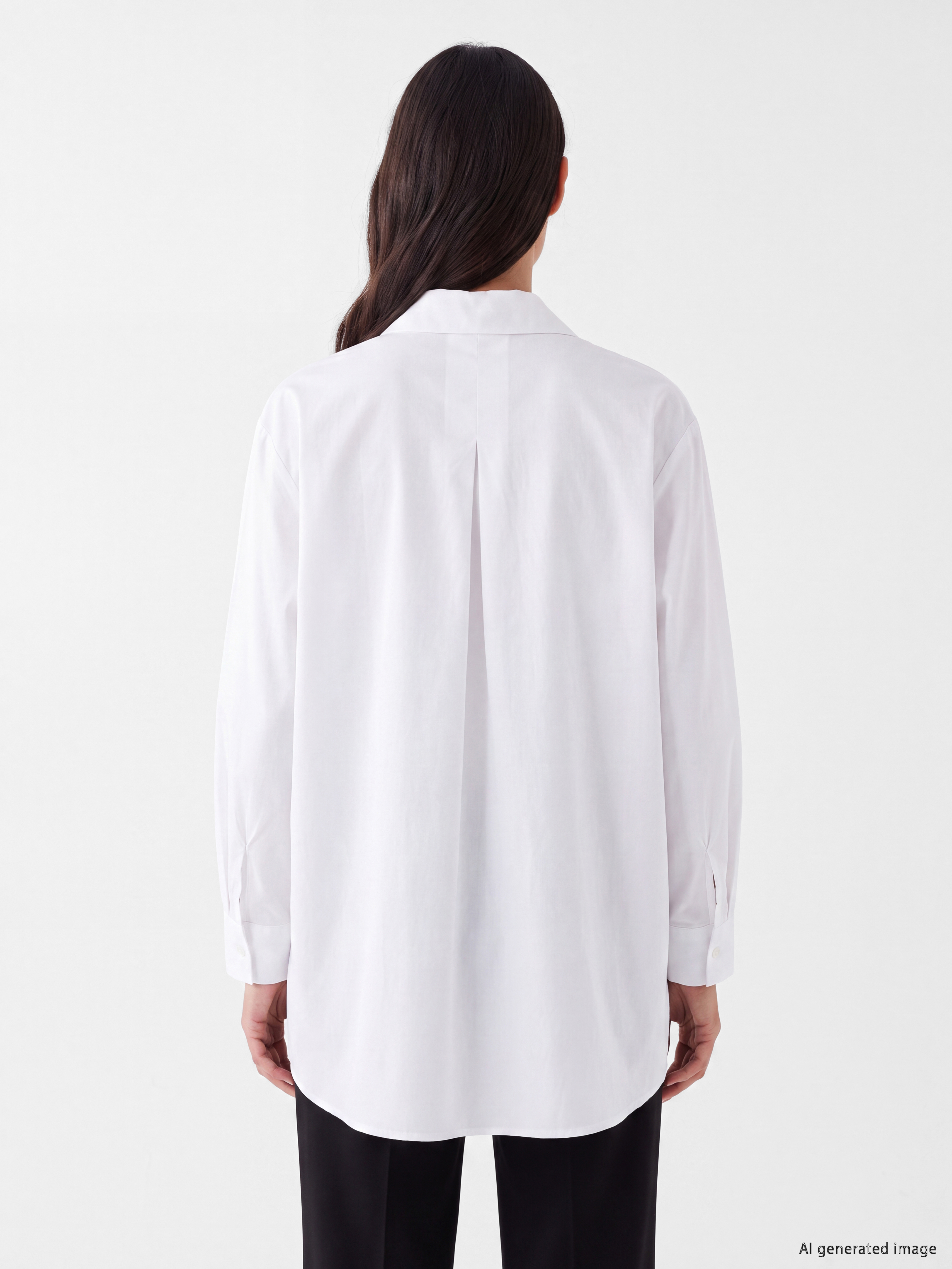 LC WAIKIKI Oversize Poplin Kadın Gömlek Tunik görsel 4
